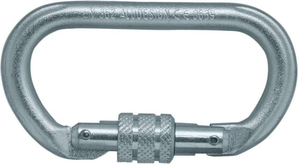 Stahlkarabiner Ovalsteel SCEigenschaften Für den Einsatz mit Seilrollen Als Aufnahme für Sicherungsgeräte Als Zentralkarabiner am Standpla