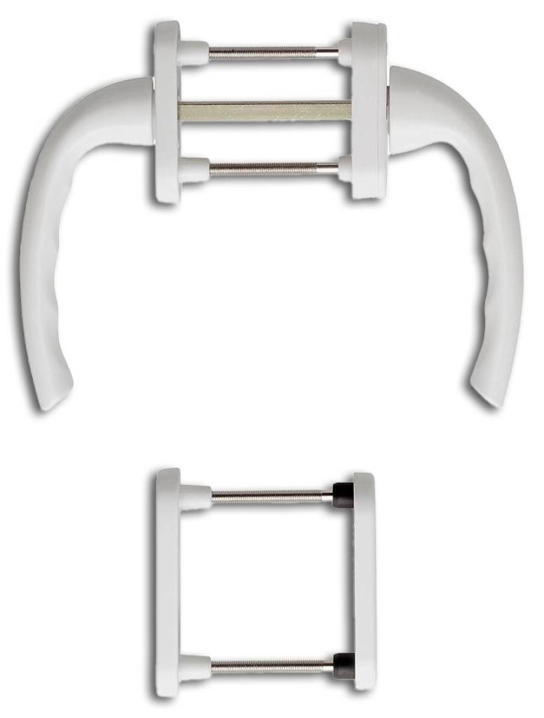 Fenstertür-Griffgarnitur, Serie T�ky�,0710RH/66N/U26/0710HOPPE-Aluminium-Dreh-/Kipp-Fenstergriff-Rosetten-Garnitur Serie T�ky�Rastung außen