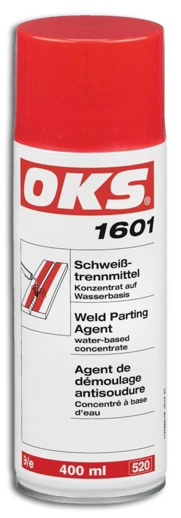 OKS 1601 Schweiss-TrennsprayUmweltschonendes Trennmittel auf Wasserbasis für Elektro- und SchutzgasschweißenKein Festbrennen von SchweißspritzernEr
