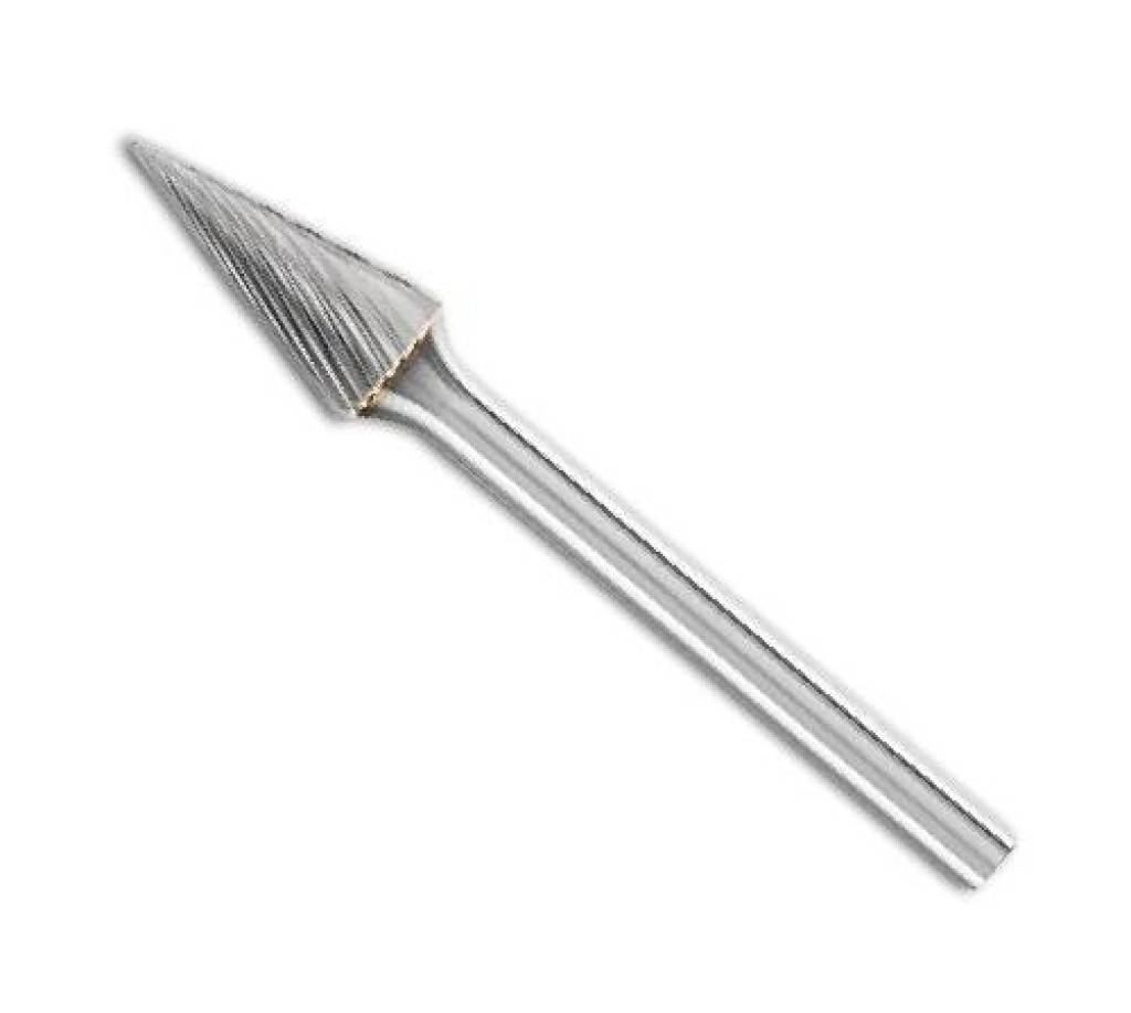 Hartmetall-Kleinfrässtift Rotorfräser DIN 8033Spezifikationen Schaft-Ø 3 mm Spitzkegelform SKM Zahnung 5AnwendungFeiner Materialabtrag und