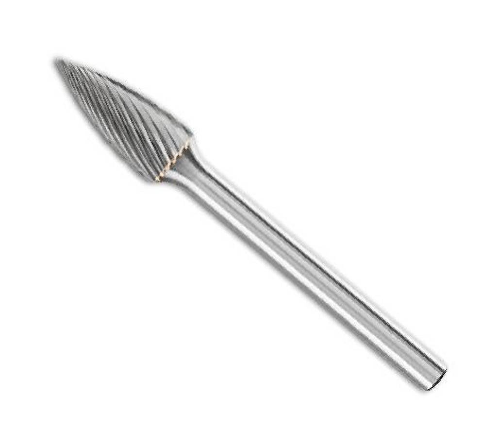 Hartmetall-Kleinfrässtift Rotorfräser DIN 8033Spezifikationen Schaft-Ø 3 mm Spitzbogenform SPG Zahnung 5AnwendungFeiner Materialabtrag und
