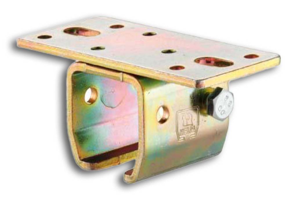 HELM Deckenmuffe -02Schienenhalter zur Deckenbefestigung für ein ProfilOhne NiveauausgleichStahl, verzinkt, gelb