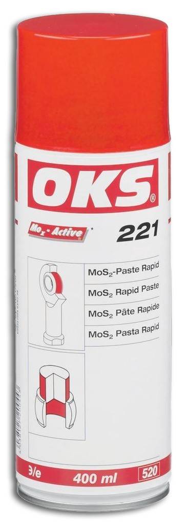 OKS 221 MoS2-Paste Rapid, SprayProduktbeschreibung Montageschmierung für Aufpressvorgänge Einlaufschmierung von hoch belasteten Gleitflächen