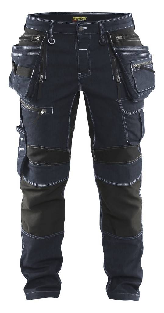 Robuste Handwerker ArbeitshoseRobuste Handwerker Arbeitshose in Cordura Denim Stretch mit Stretch Einsätzen im Schritt und an den Waden für optimale