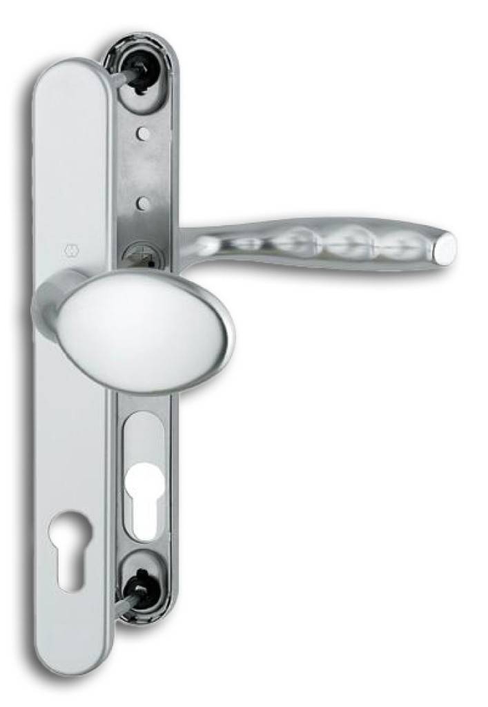 Profiltür-Wechselgarnitur, Serie New York,76G/3346/1810HOPPE-Aluminium-Profiltür-Langschild-GarniturSerie New YorkTürgriffe fest/drehbar gelagertHO