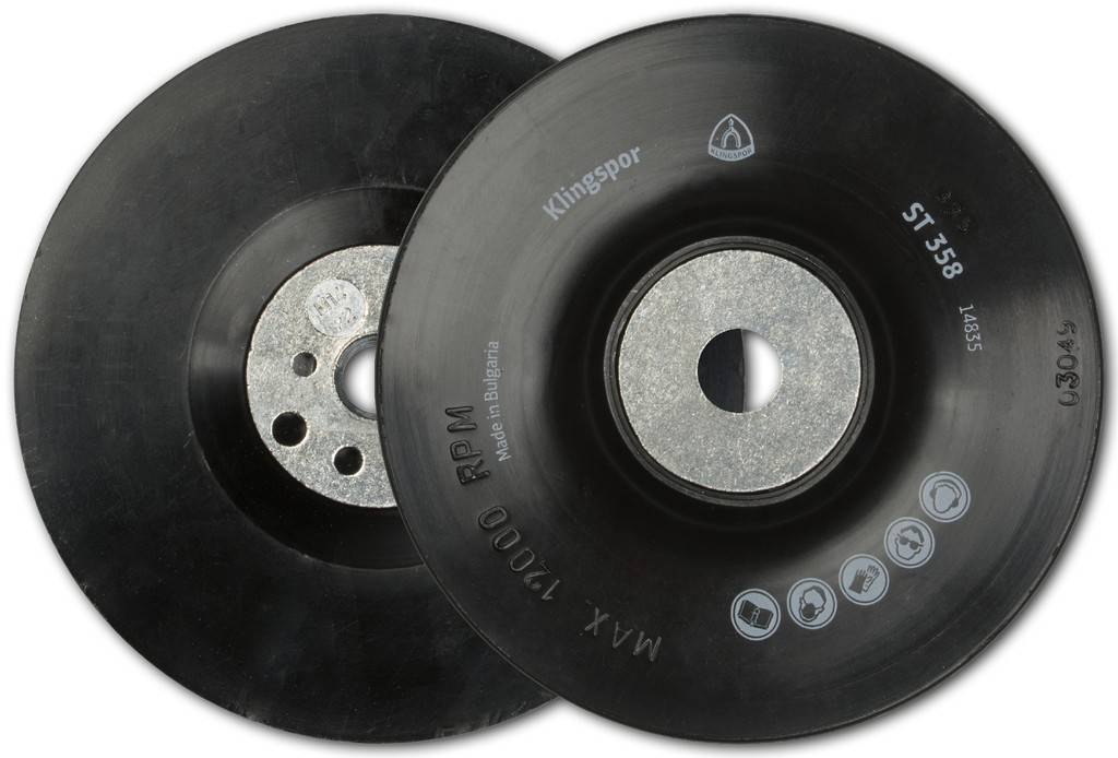 ST 358 FI-Stützteller, 180 mm Gewinde M 14Vorteile Mittelharter Stützteller ermöglicht gute Anpassung an das Werkstück - Universell einsetzbar, sp