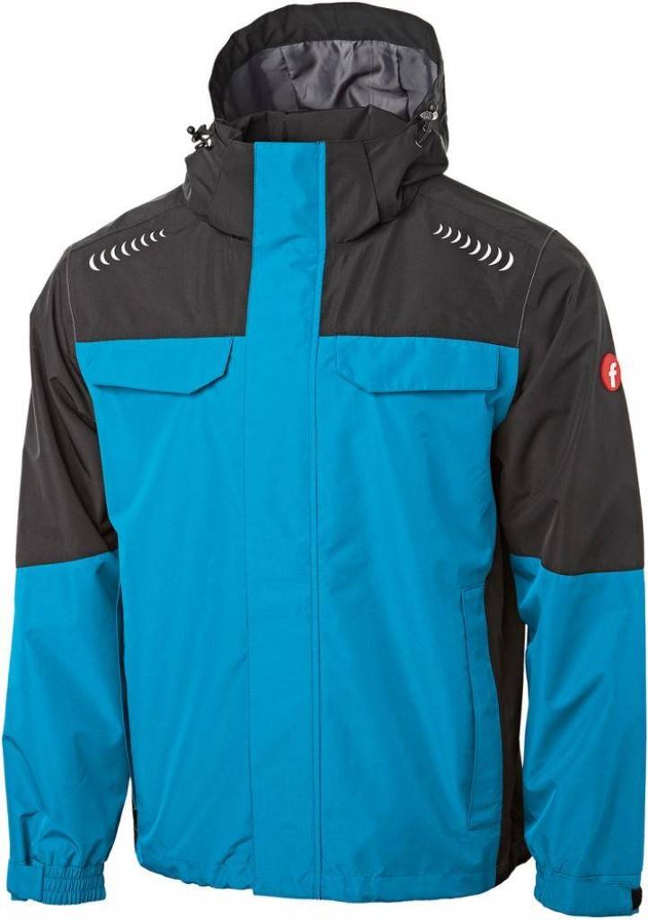 Regenjacke PlusZulassung/NormEN 3433Eigenschaften Mit abtrennbarer Kapuze durch Reißverschluss und Klettband Wasserdicht mit verschweißten Nä