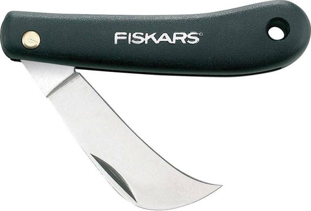 Gartenhippe K62 1001623Taschenmesser für den GärtnerSpitz zulaufende, einseitig geschliffene SchneideGebogene Klinge aus hochwertigem, poliertem Sta