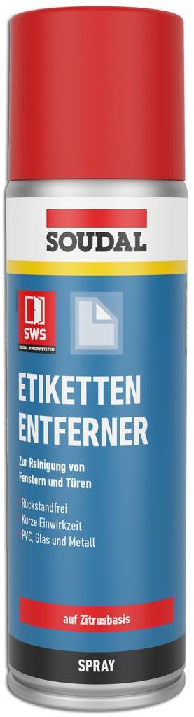 Etikettenentferner Weicht Etiketten auf, sodass diese imAnschluss rückstandsfrei von denUntergründen entfernt werden können