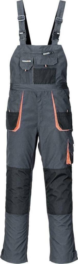 Latzhose 3229Ausführung Dreifachnähte an den Belastungspunkten Seitlicher Stretcheinsatz Zwei Gesäßtaschen mit Patte und Klett Front-
