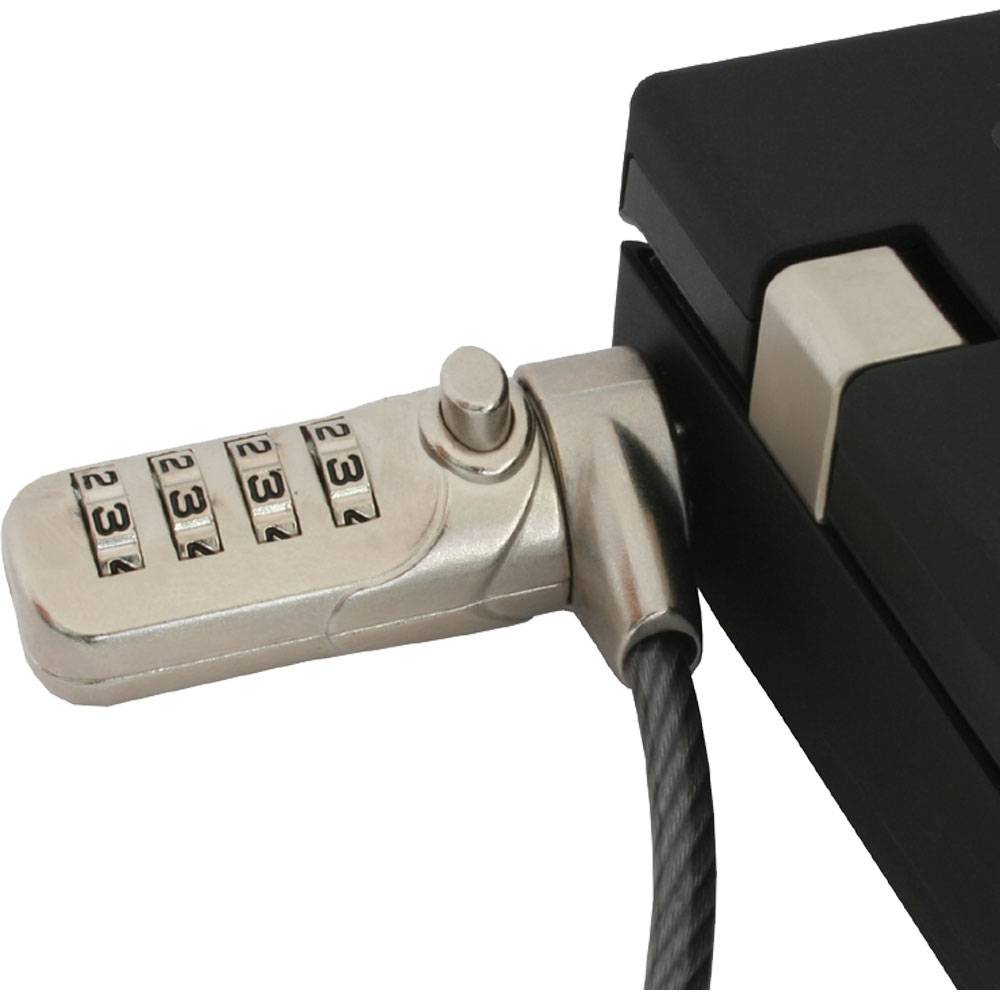 InLine® 55702 Notebook Sicherheitsschloss, mit Zahlenkombination, 4,4mm x 2m