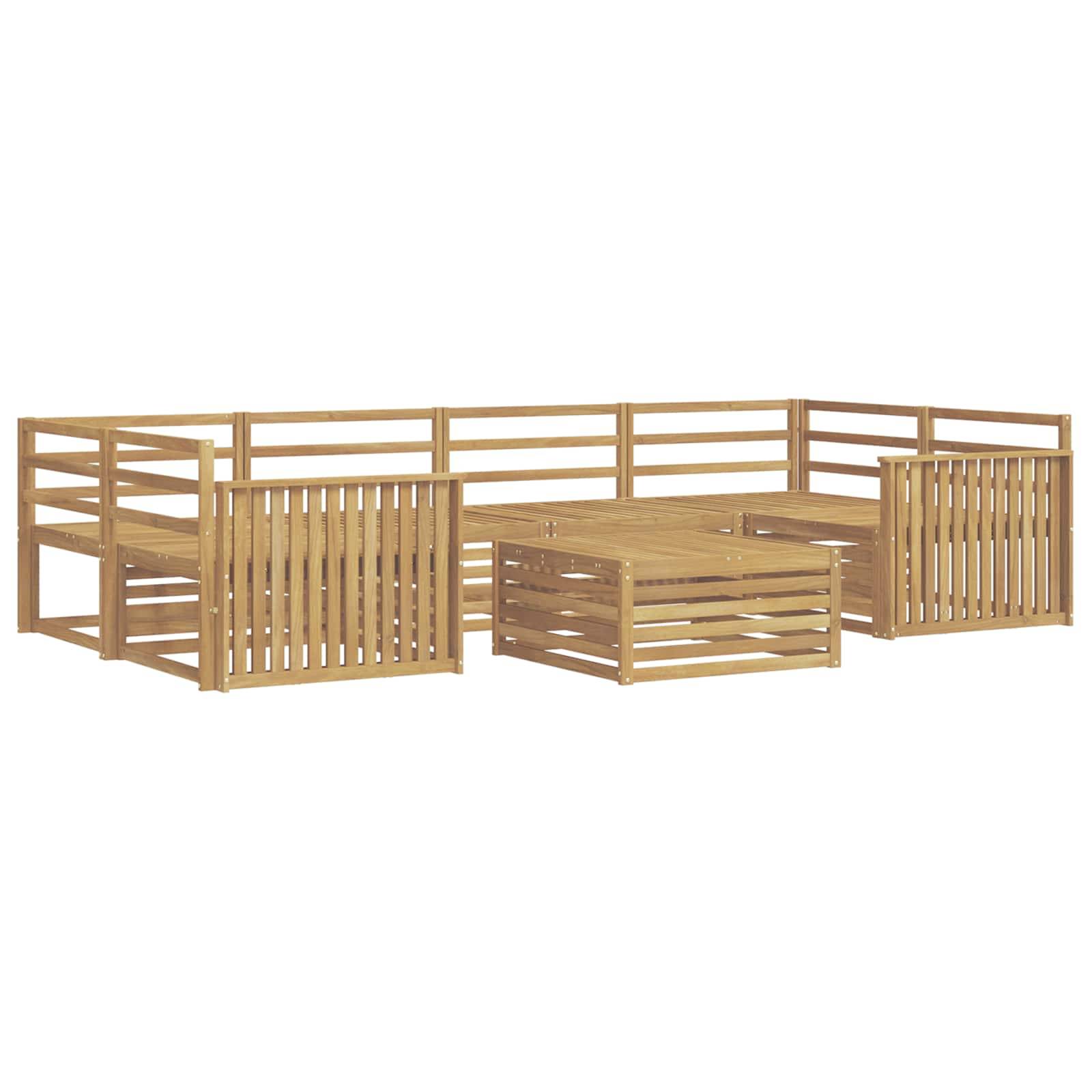 vidaXL Outdoor-Sofagarnitur 7 pcs Weiß