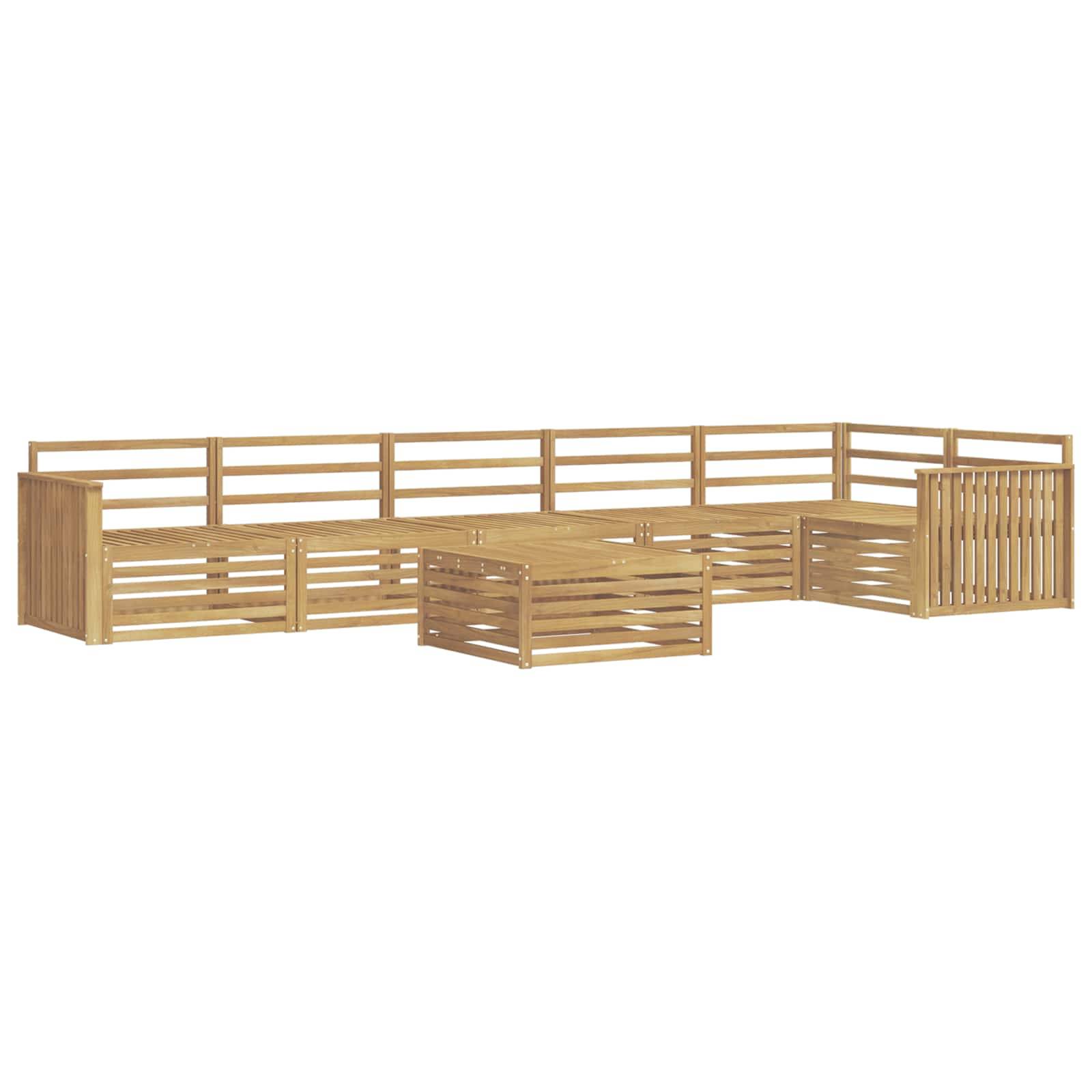 vidaXL Outdoor-Sofagarnitur 7 pcs Weiß 79 x 79 x 37 cm