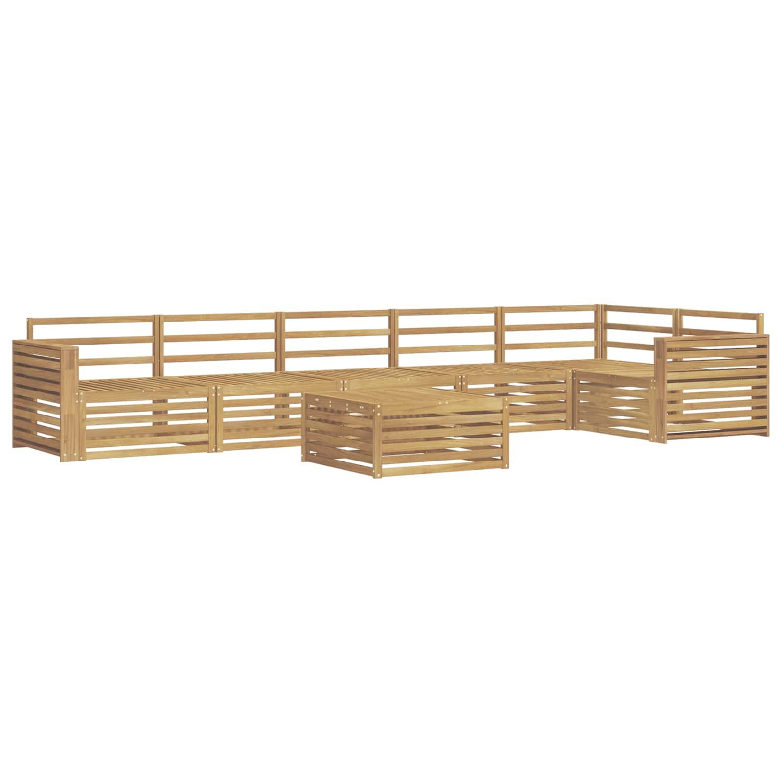 vidaXL Outdoor-Sofagarnitur 7 pcs Weiß 79 x 79 x 37 cm