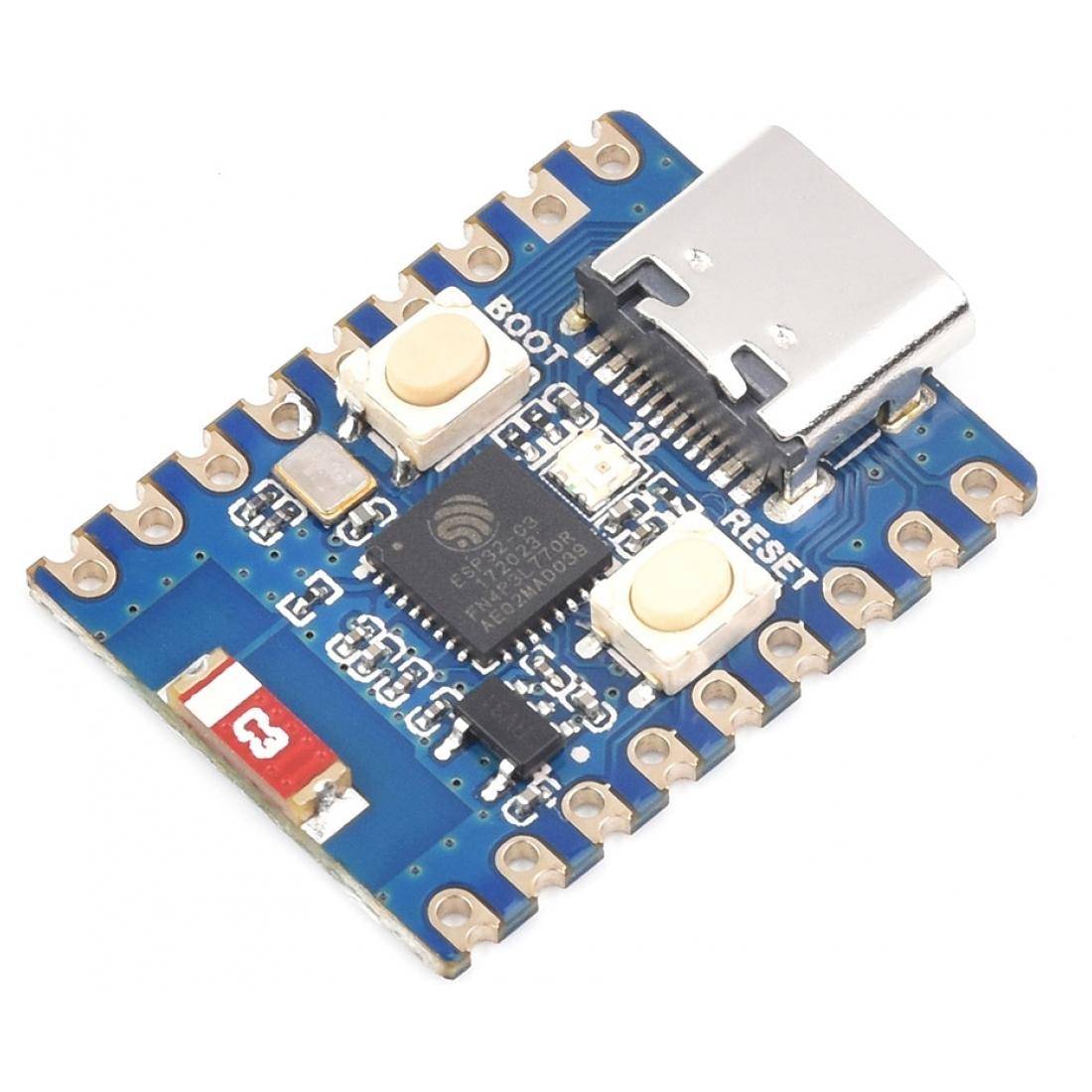 Waveshare ESP32-C3 Mini Mikrocontroller Dev Board, RISC-V, 160MHz, 400 KB SRAM, 4MB Flash - Ausführung: Ohne Header - Menge: 10 Stück