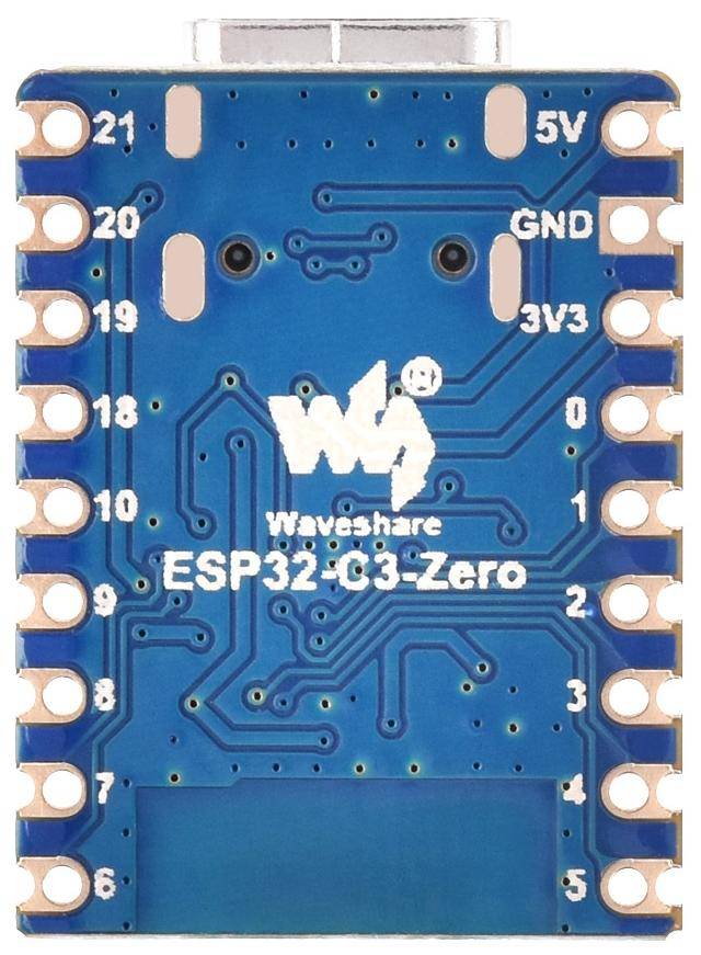 Waveshare ESP32-C3 Mini Mikrocontroller Dev Board, RISC-V, 160MHz, 400 KB SRAM, 4MB Flash - Ausführung: Ohne Header - Menge: 10 Stück
