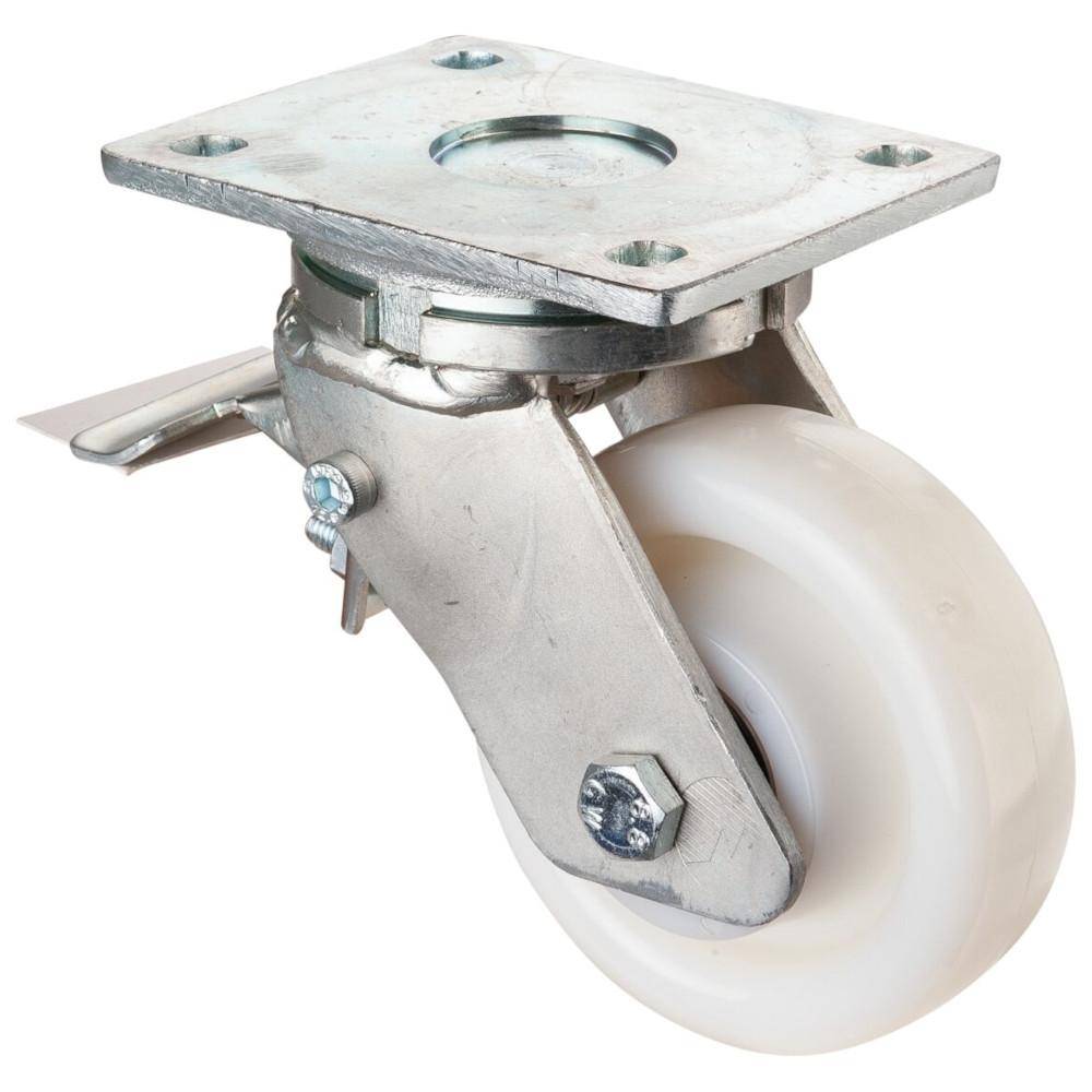 Schwerlast-Lenkrolle mit Totalfeststeller - Polyamid-Rad - Rad-Ø 125 mm - Bauhöhe 170 mm - Tragkraft 700 kg - Preis per Stück