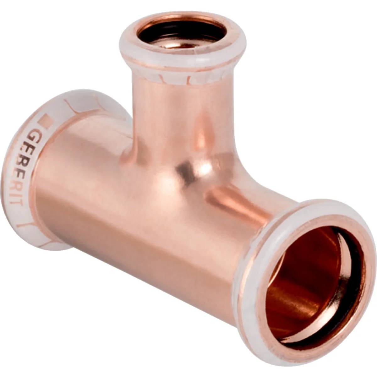Geberit T-Stück reduziert Mapress Kupfer, 18x18x15mm, Pressmuffen, 90°, CIIR-Dichtung, 1 Stk.