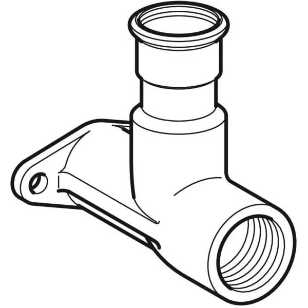 Geberit Edelstahl-Anschlusswinkel Mapress, 90°, abgesetzt, Ø18mm x Rp1/2", Press x Innengewinde, 10 Stk.