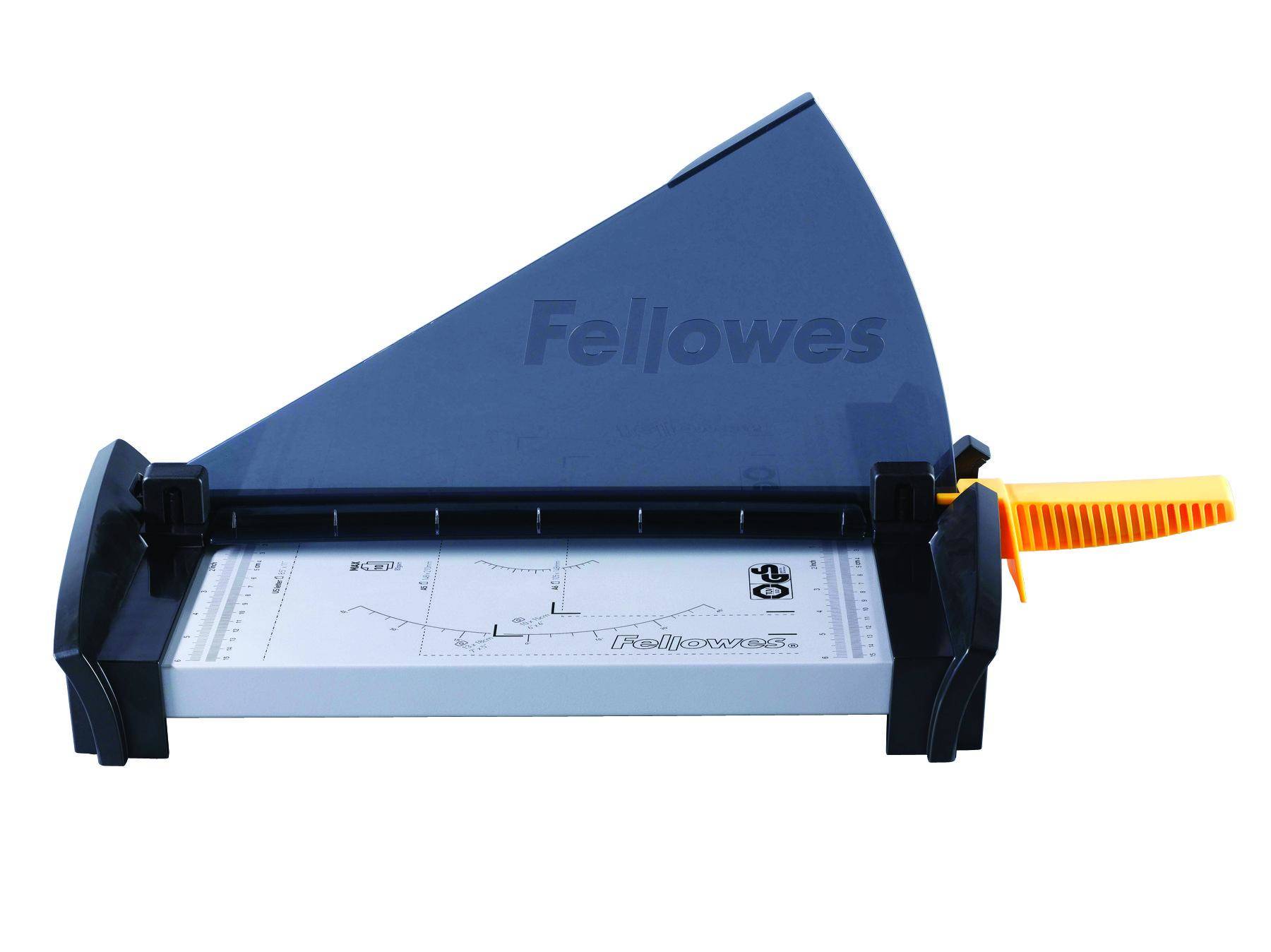 Fellowes Hebel-Schneidemaschine Fusion, DIN A4, schwarz/gelb