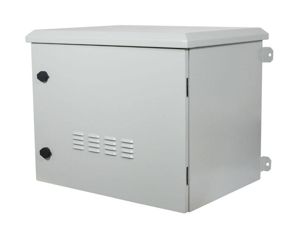 ALLNET 19Wandgehäuse, 6HE, T488mm, Lichtgrau, IP55, SO-Serie, incl. 2-Fach Lüftereinheit
