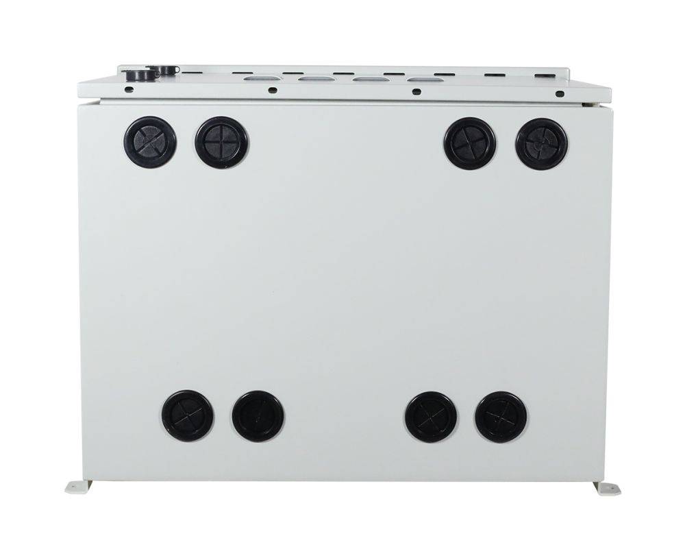 ALLNET 19Wandgehäuse, 6HE, T488mm, Lichtgrau, IP55, SO-Serie, incl. 2-Fach Lüftereinheit