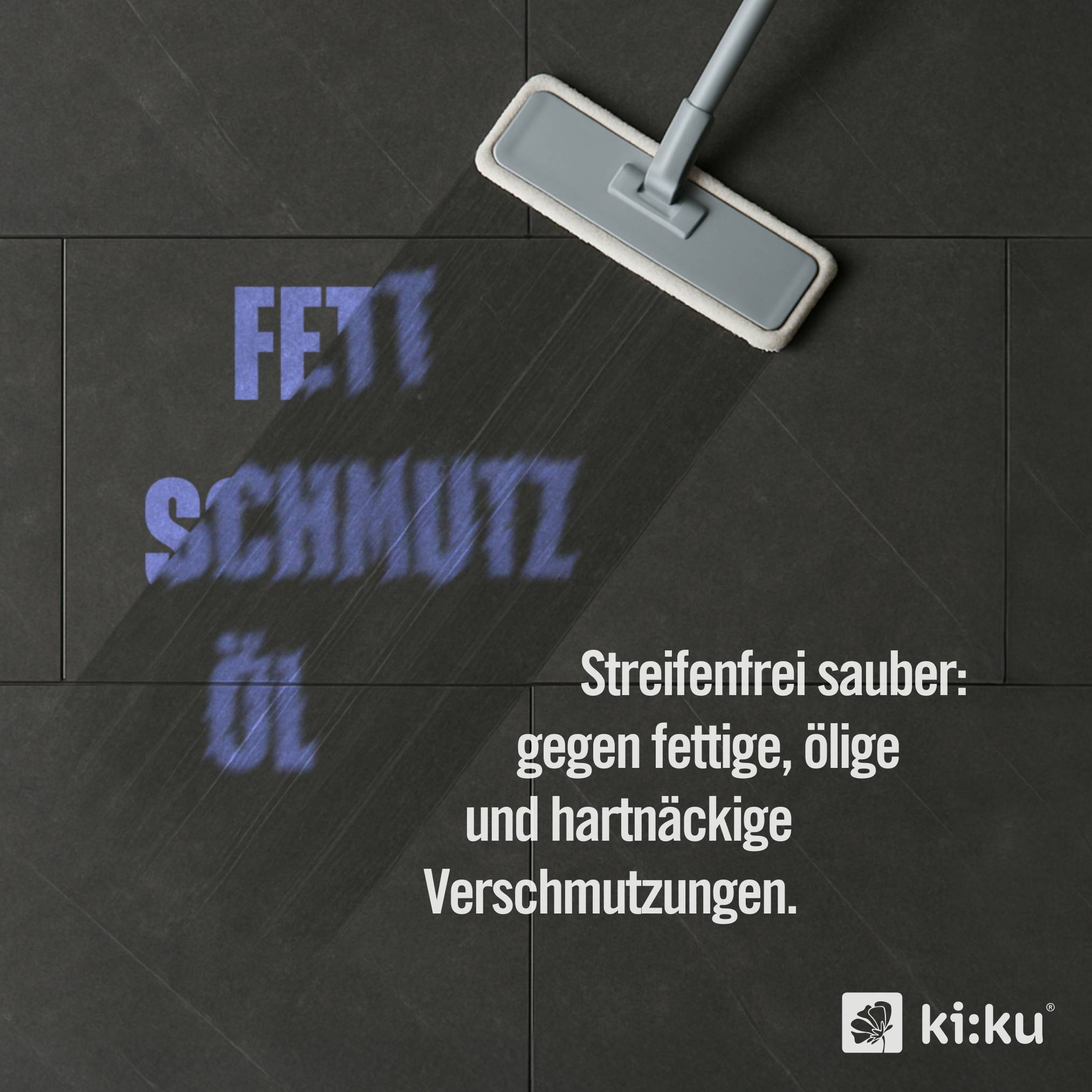 ki:ku Fliesen & Feinsteinzeug Reiniger - für streifenfreie Sauberkeit & porentiefe Reinigung