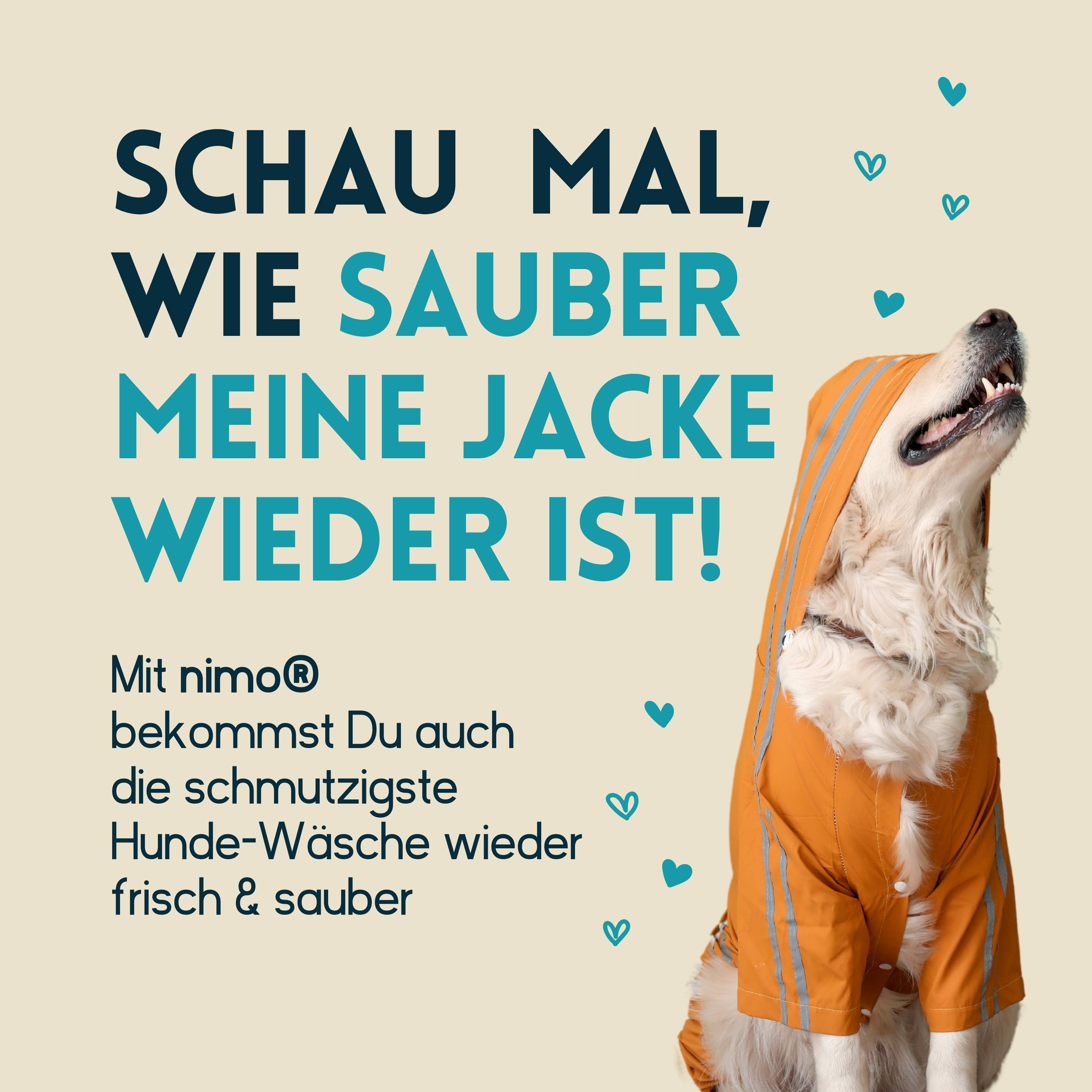 nimo Waschmittel für Hundebekleidung - reinigt zuverlässig ohne Duftstoffe & Farbstoffe