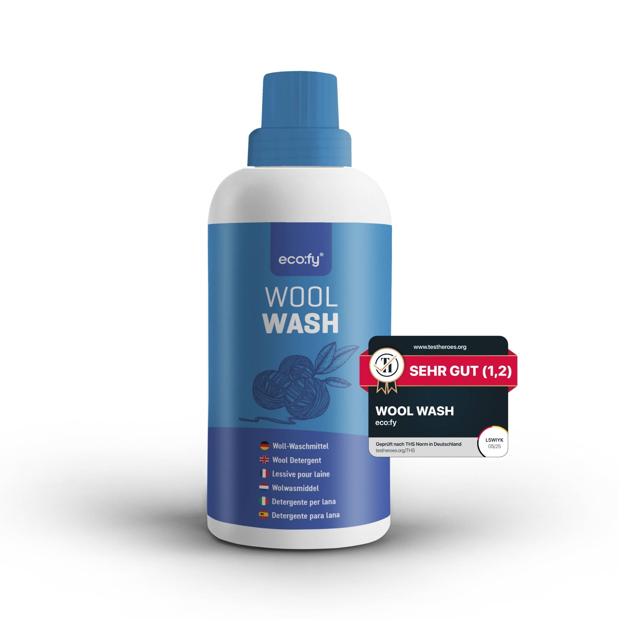 eco:fy Wollwaschmittel - Waschmittel mit Lanolin für Wolle, Seide, Felle, Wollwalk