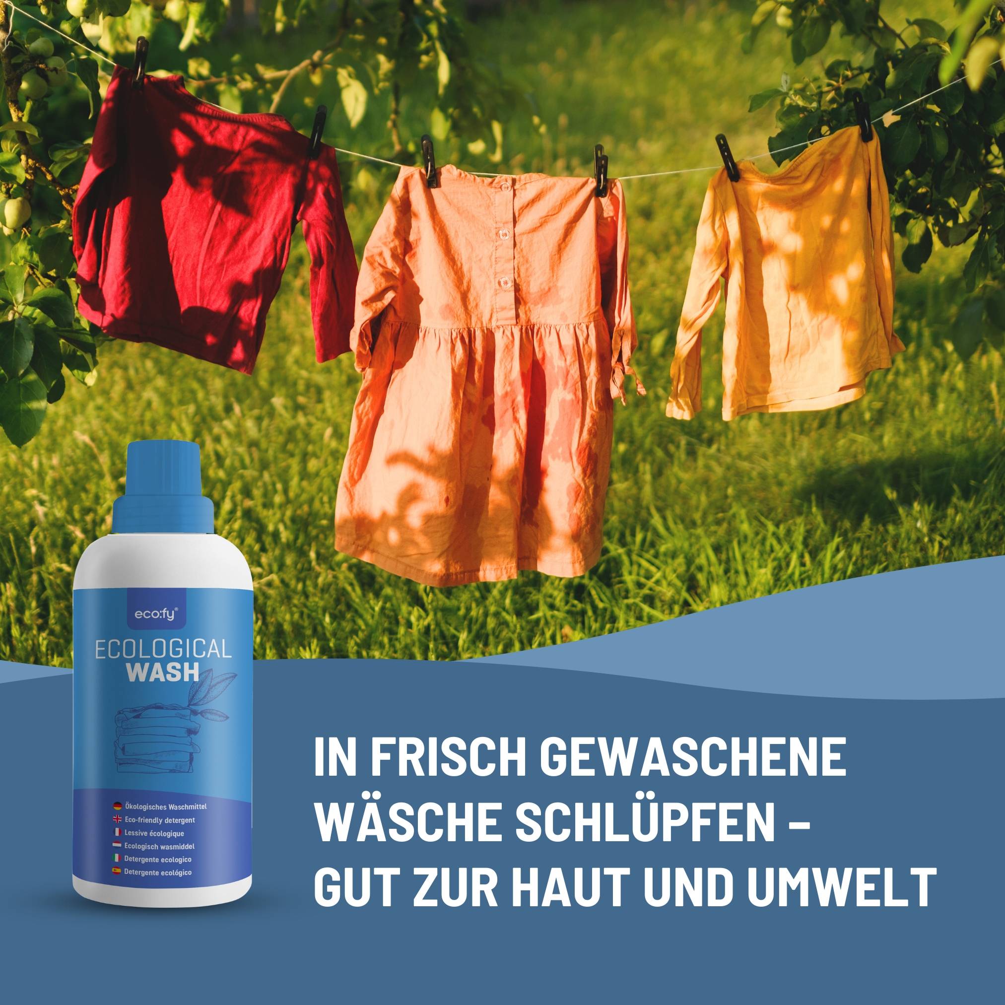 eco:fy Ökologisches Waschmittel - sensitiv, ohne Duft- und Konservierungsstoffe