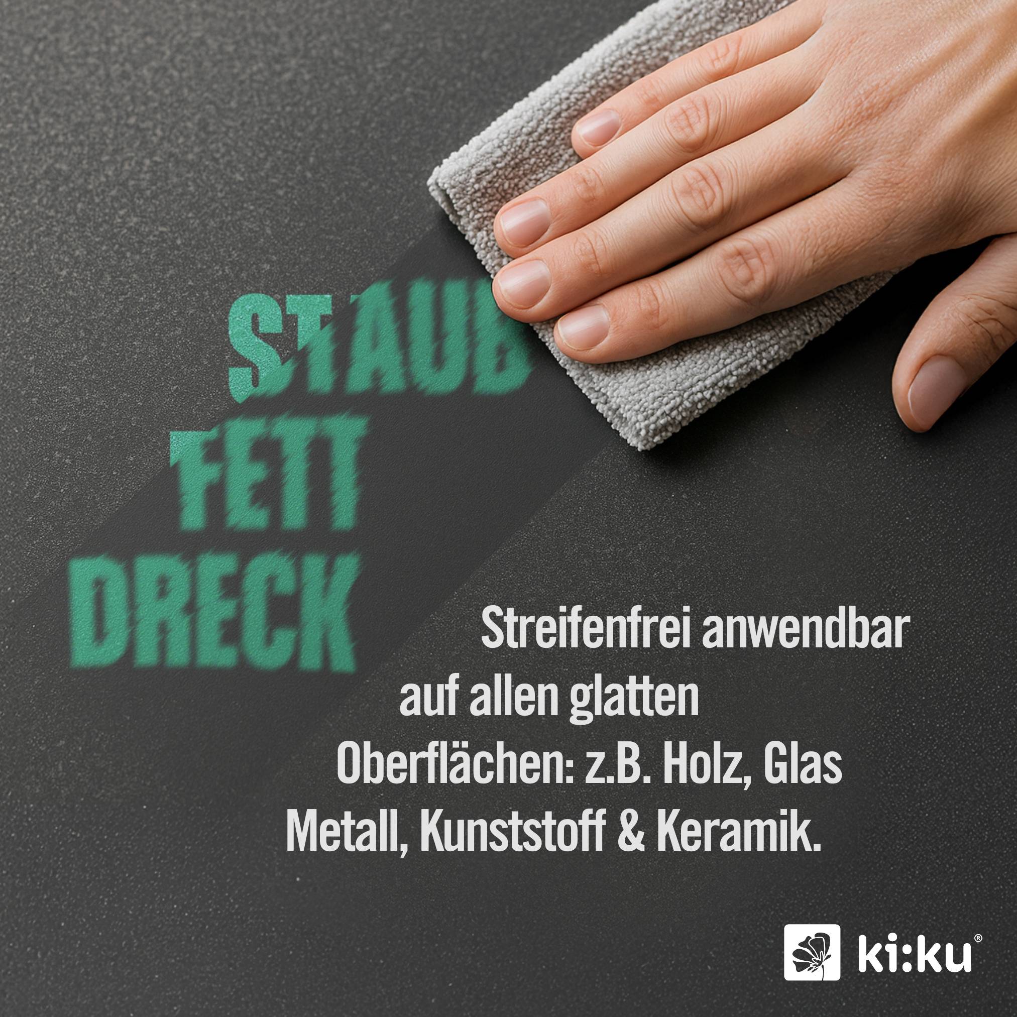 ki:ku Staub Stopper - reduziert Staubablagerungen auf glatten Oberflächen