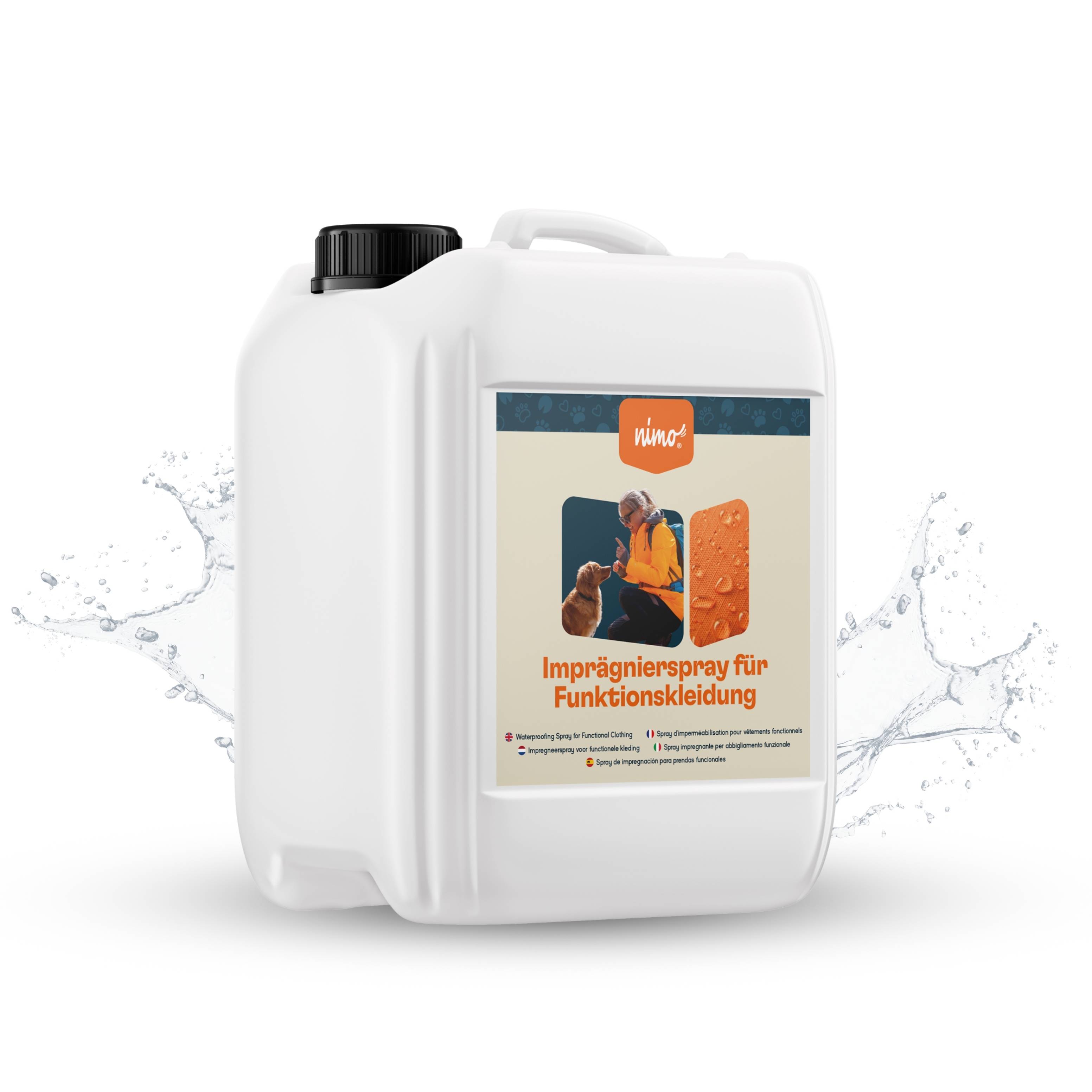 nimo Imprägnierspray für Funktionskleidung - Versiegelung zum Schutz gegen Nässe & Schmutz