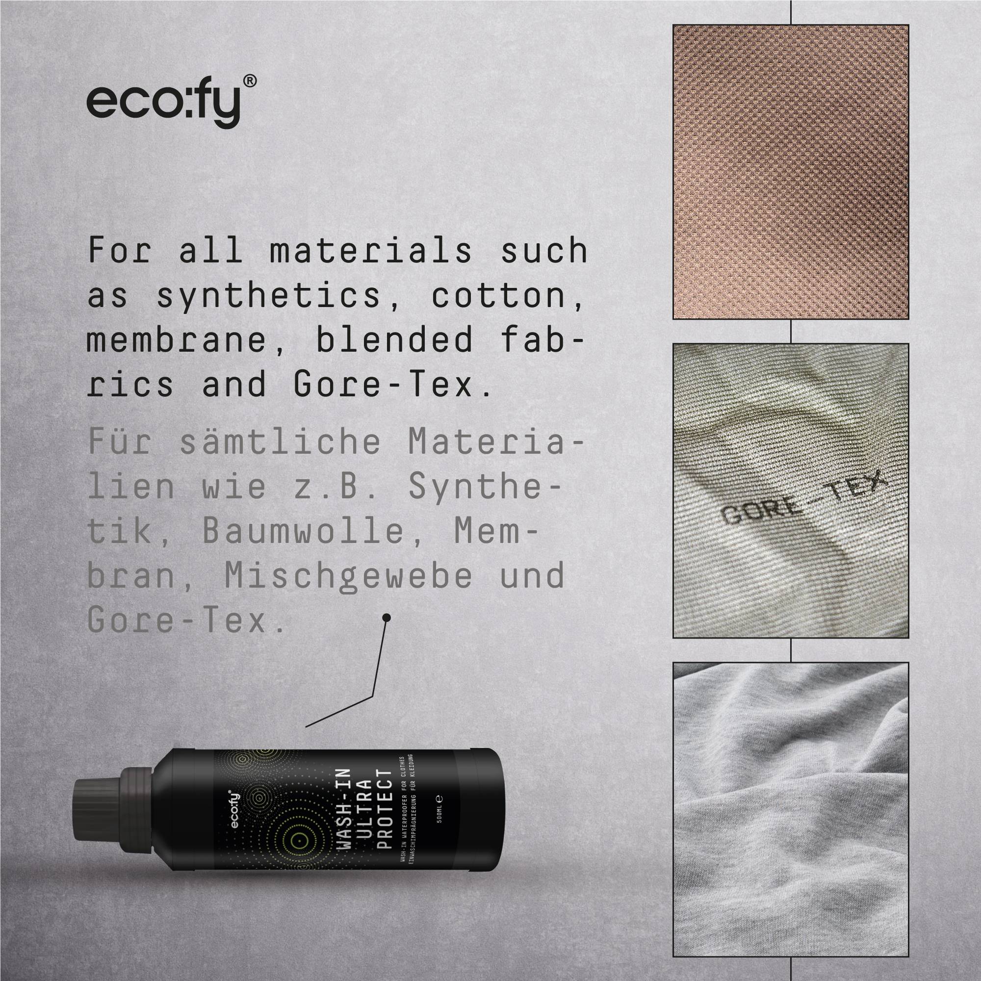 eco:fy Wash-In Ultra Protect - Einwaschimprägnierung für Outdoor- & Funktionskleidung