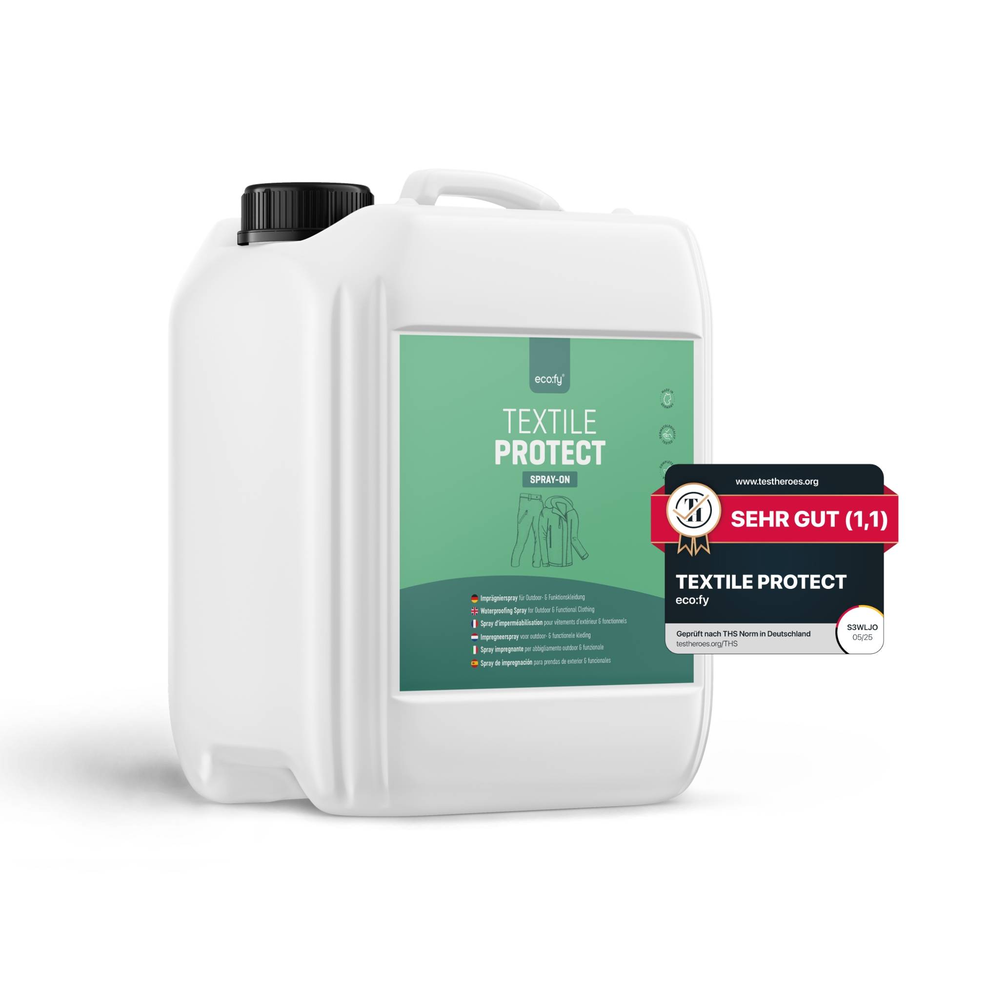 eco:fy Textil Imprägnierspray - Imprägnierung, Imprägniermittel, Wetterschutz, PFC-frei