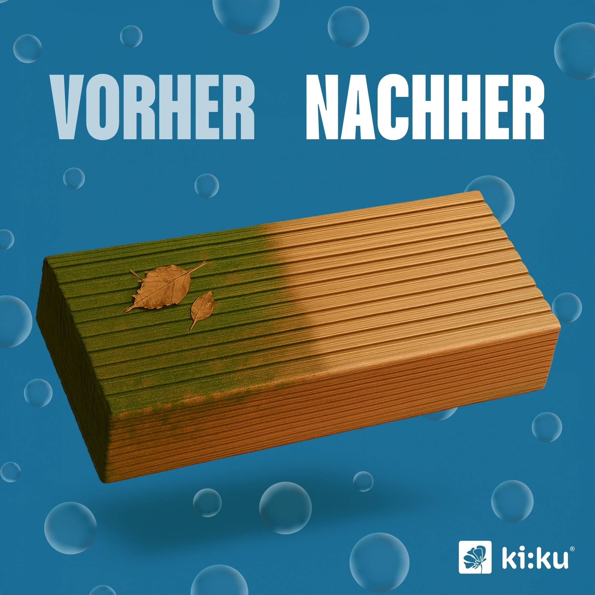 ki:ku Holz & WPC Reiniger - entfernt Schmutz & Grünbelag gründlich