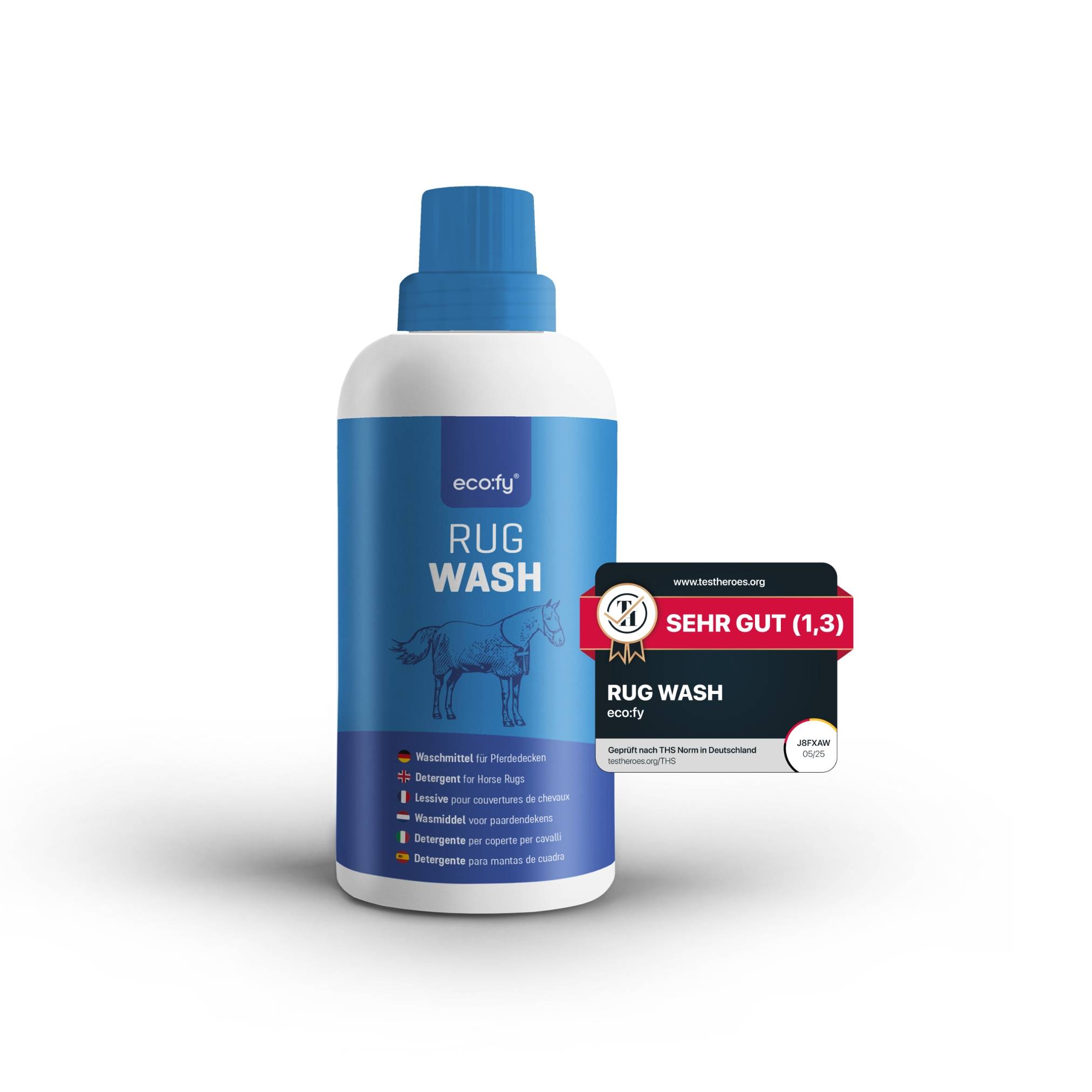 eco:fy Pferdedecken Waschmittel - Rug Wash, Deckenwaschmittel für Synthetik & Baumwolle