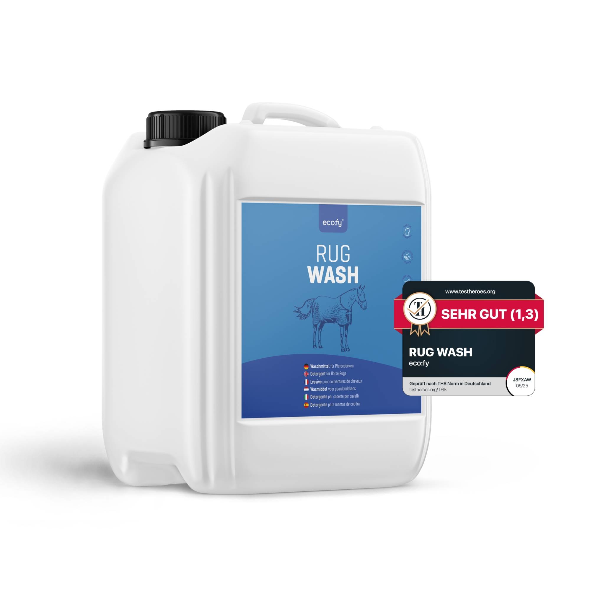 eco:fy Pferdedecken Waschmittel - Rug Wash, Deckenwaschmittel für Synthetik & Baumwolle