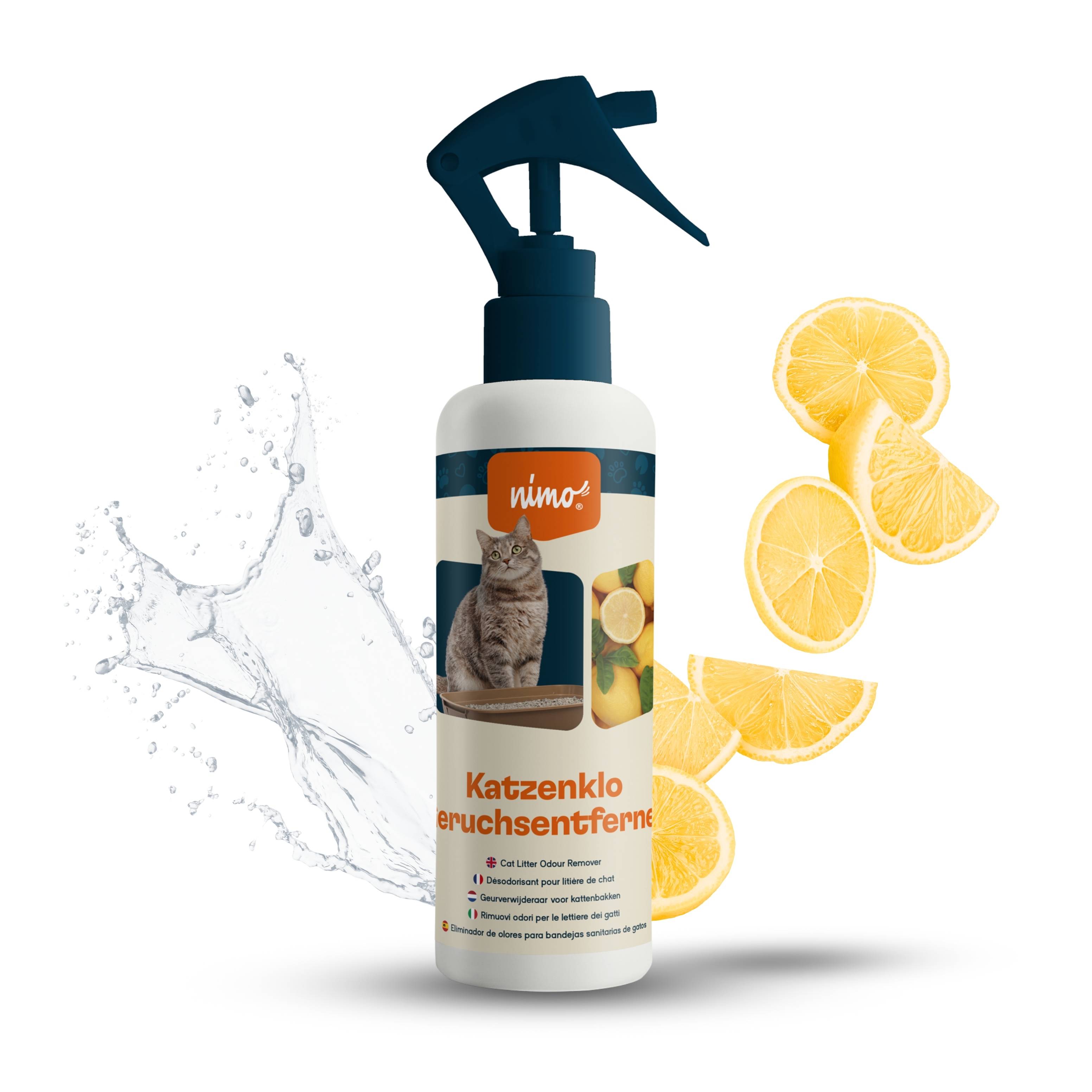nimo Katzenklo Geruchsentferner - Neutralisierendes Spray gegen Gerüche und Urin