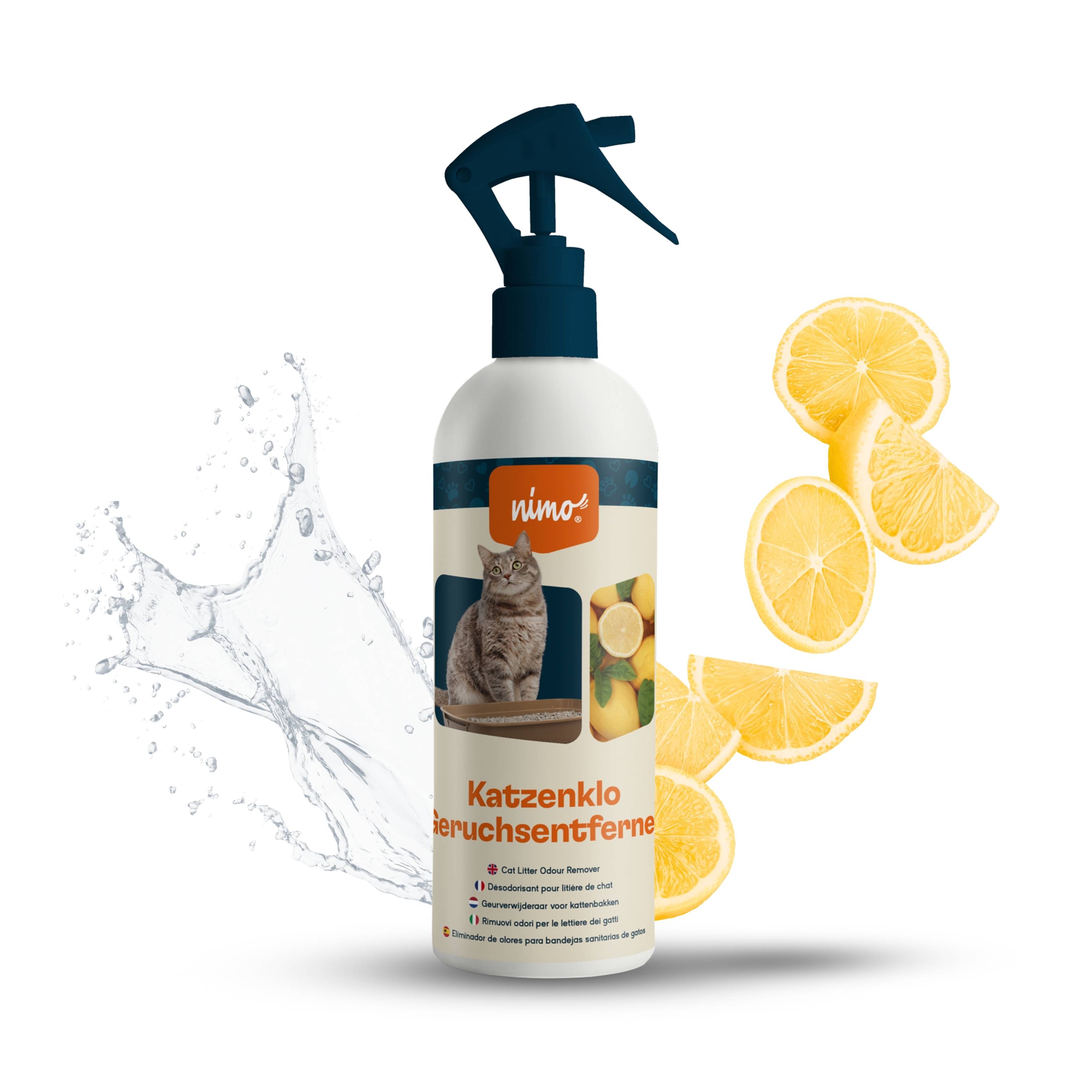 nimo Katzenklo Geruchsentferner - Neutralisierendes Spray gegen Gerüche und Urin