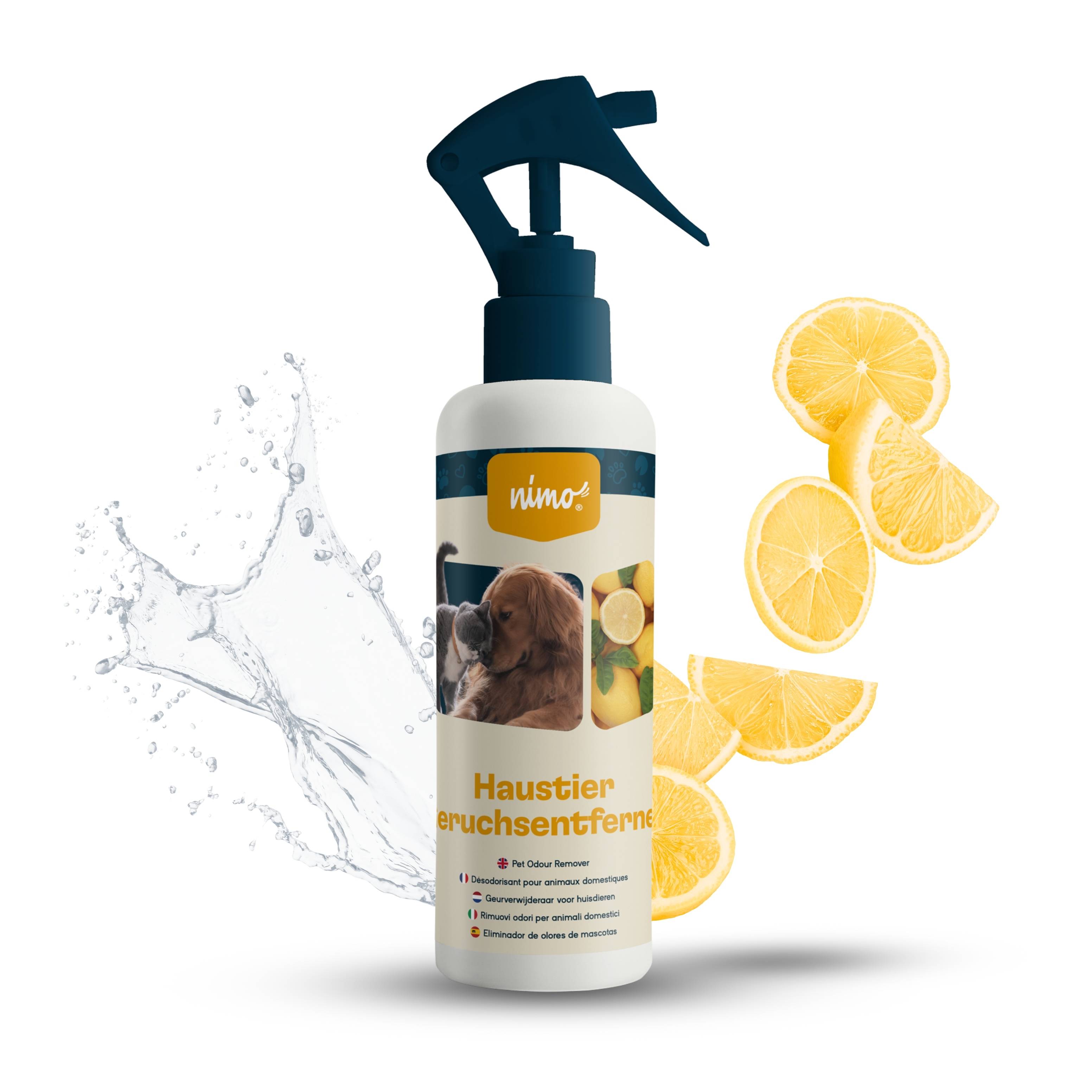 nimo Haustier Geruchsentferner - Neutralisierendes Spray gegen Gerüche im Hauhalt
