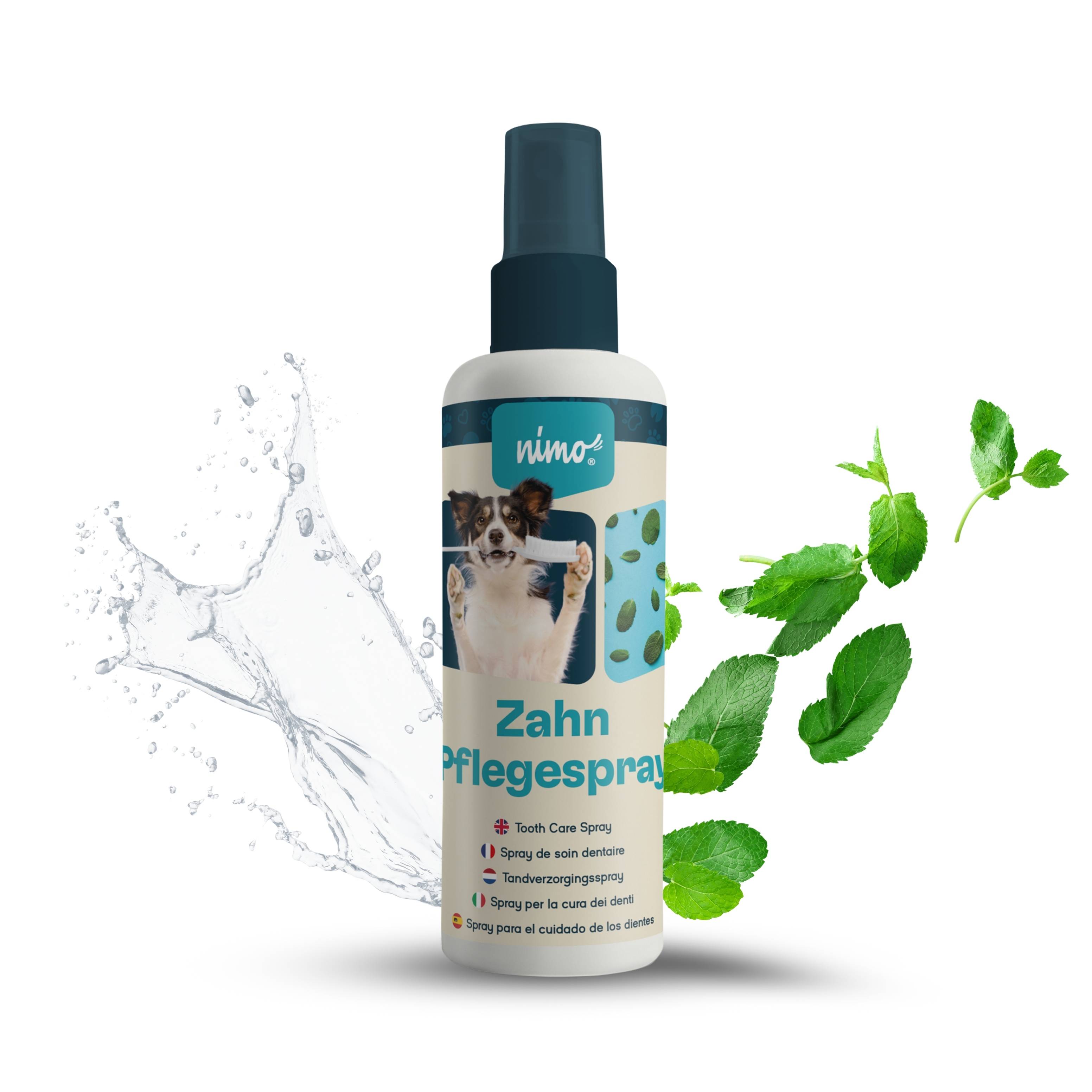 nimo Zahnpflegespray - Dentalspray für Hunde, Katzen & Haustiere mit Minze