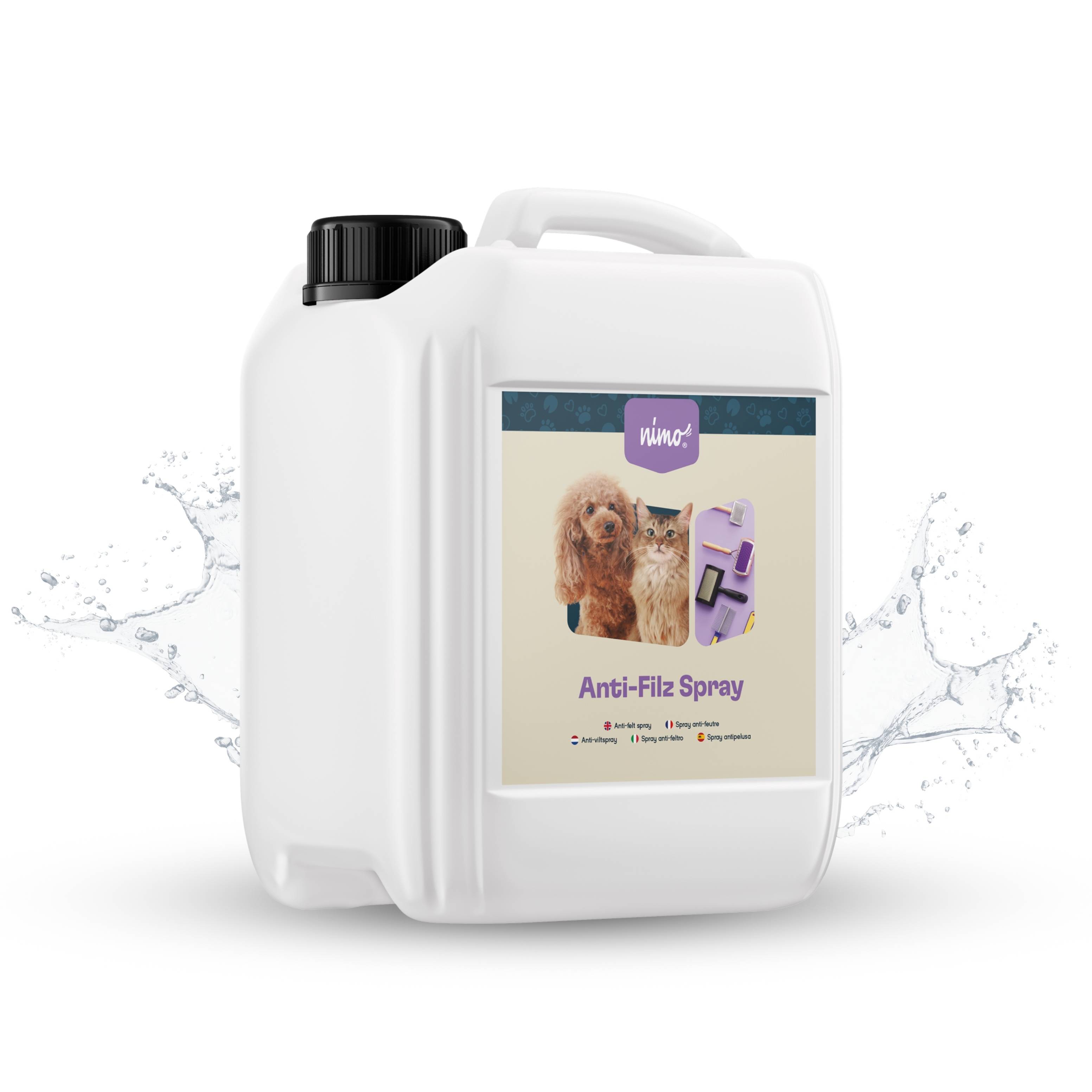 nimo Anti Filz Spray für Hunde, Katzen - löst verfilztes Fell und erleichtert Kämmbarkeit
