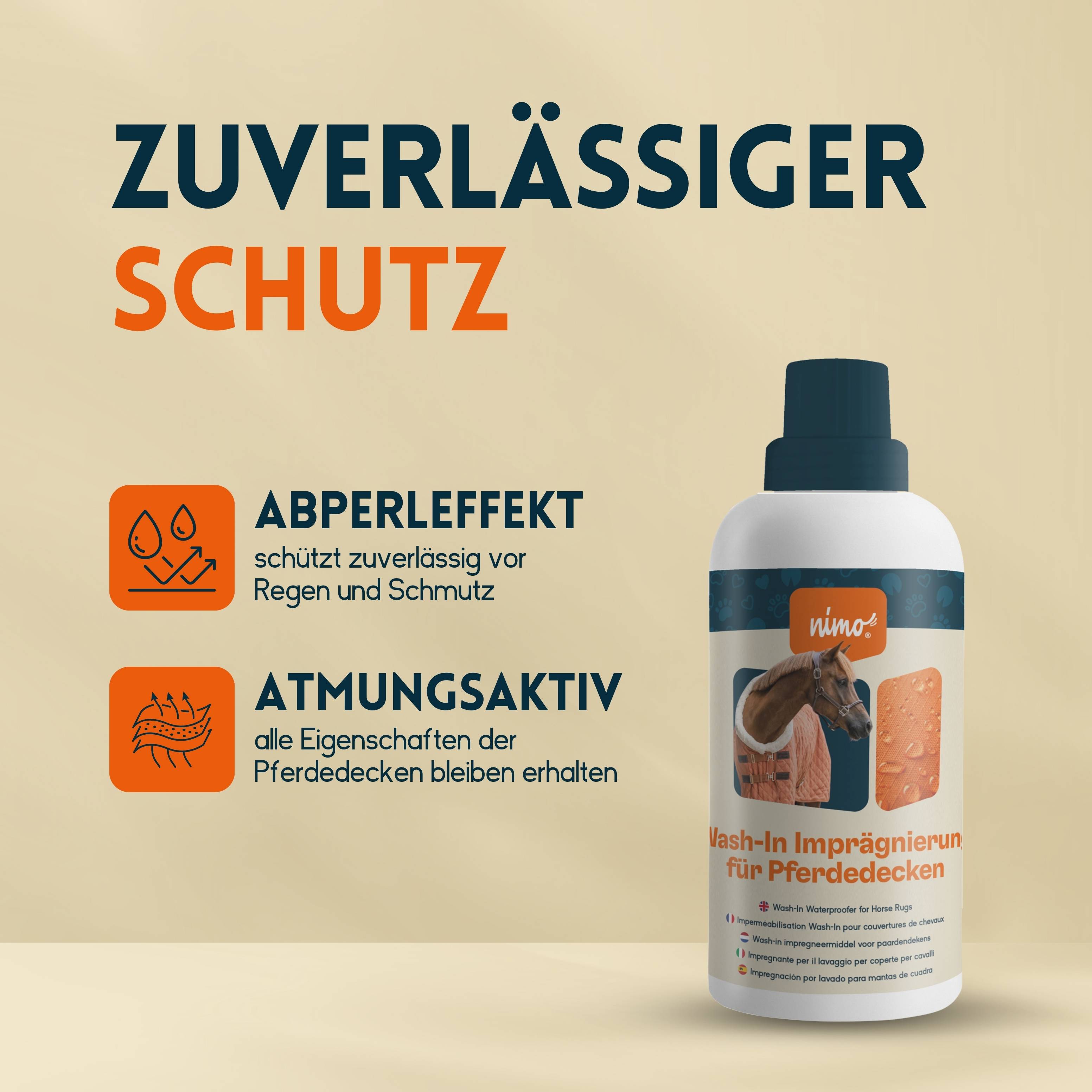 nimo Wash-In Imprägnierung - Versiegelung zum Schutz gegen Nässe & Schmutz