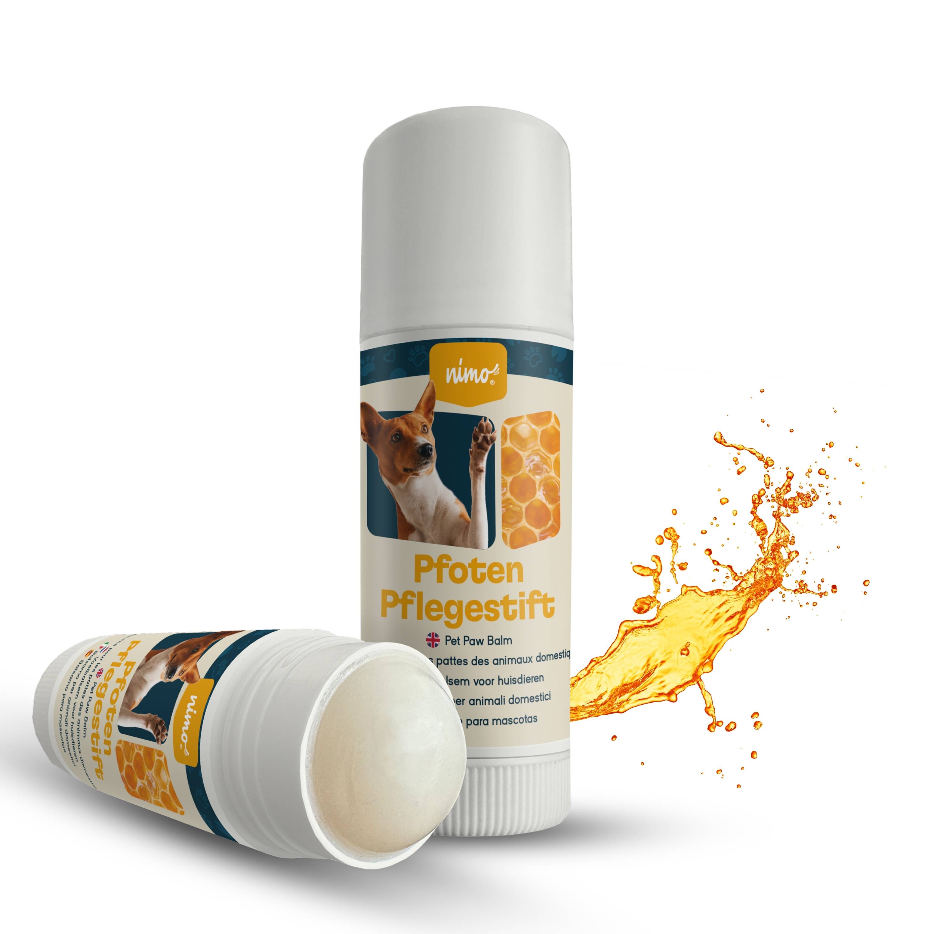 nimo Pfoten Pflegestift - Pfotenbalsam mit Bienenwachs & Propolis zum Schutz & zur Pflege von Pfoten