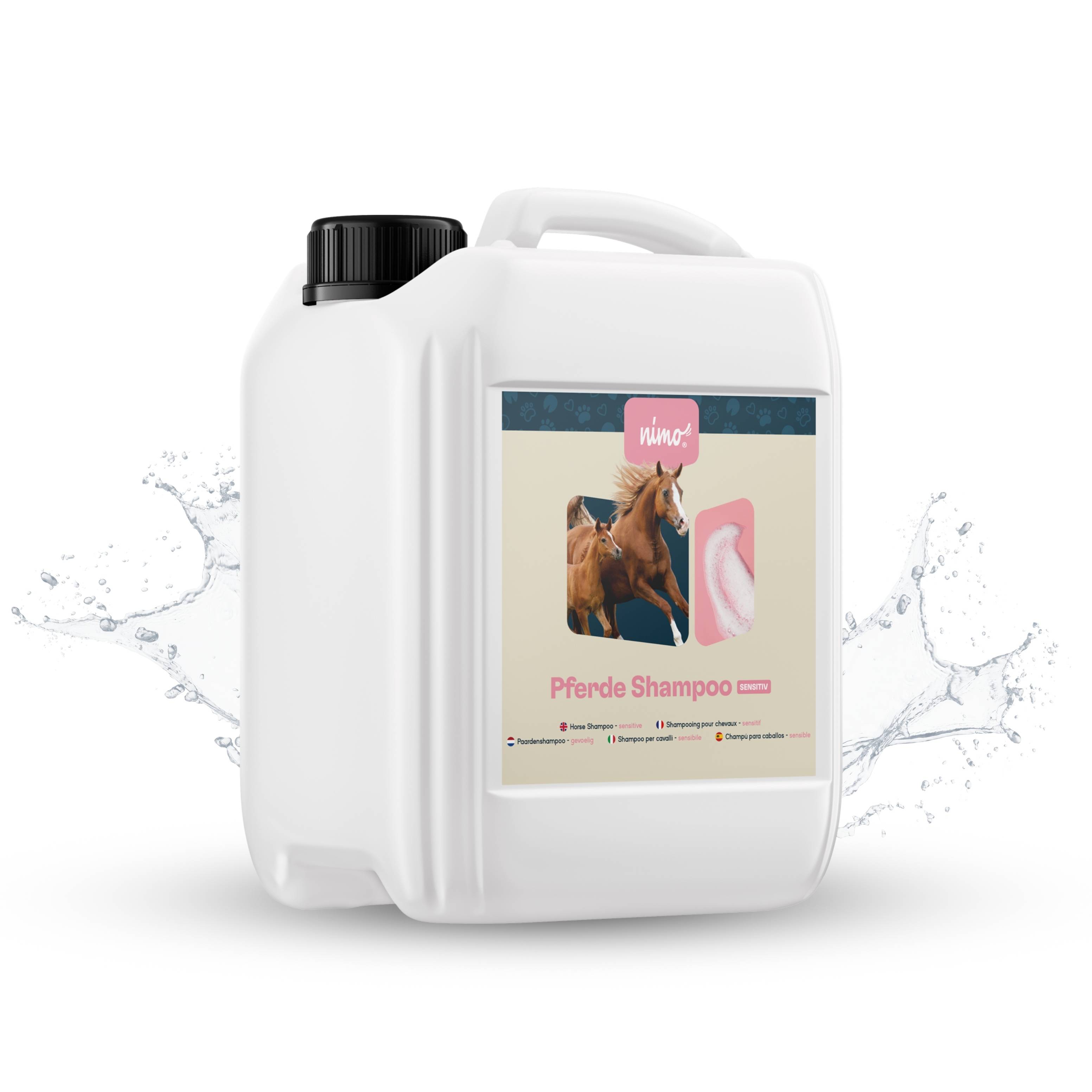 nimo Pferde Shampoo sensitiv - ohne Duftstoffe & pH-Neutral für alle Rassen