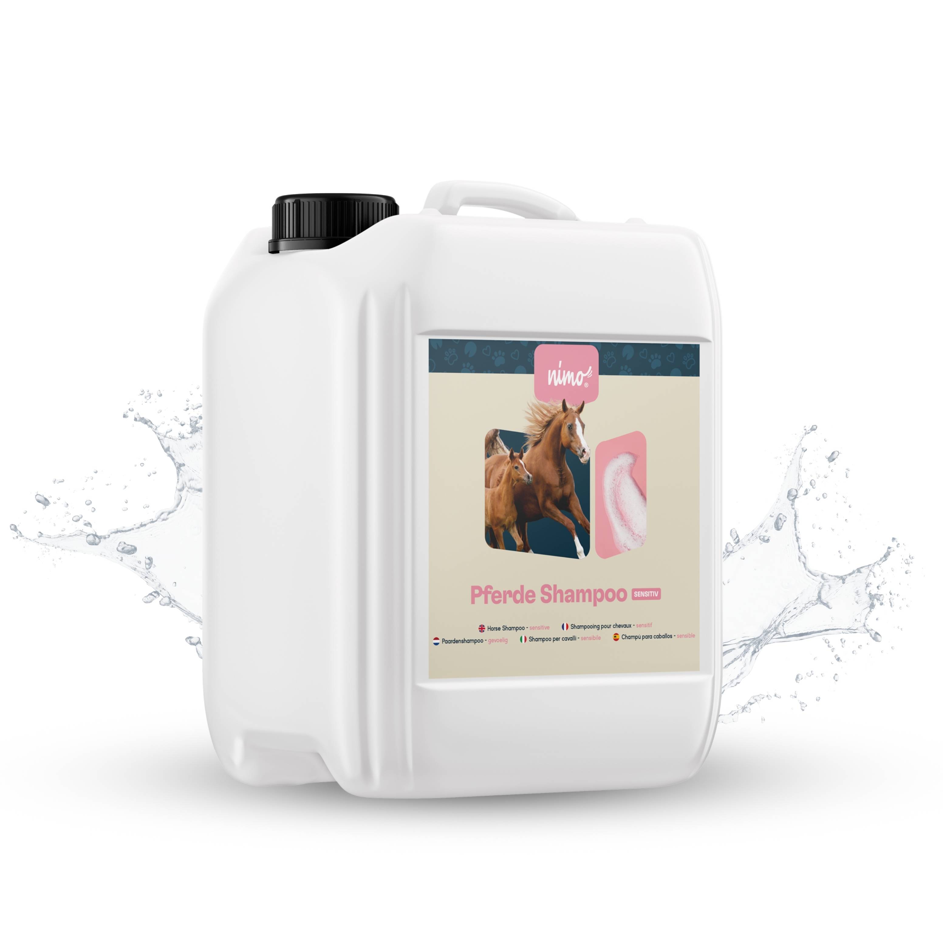 nimo Pferde Shampoo sensitiv - ohne Duftstoffe & pH-Neutral für alle Rassen