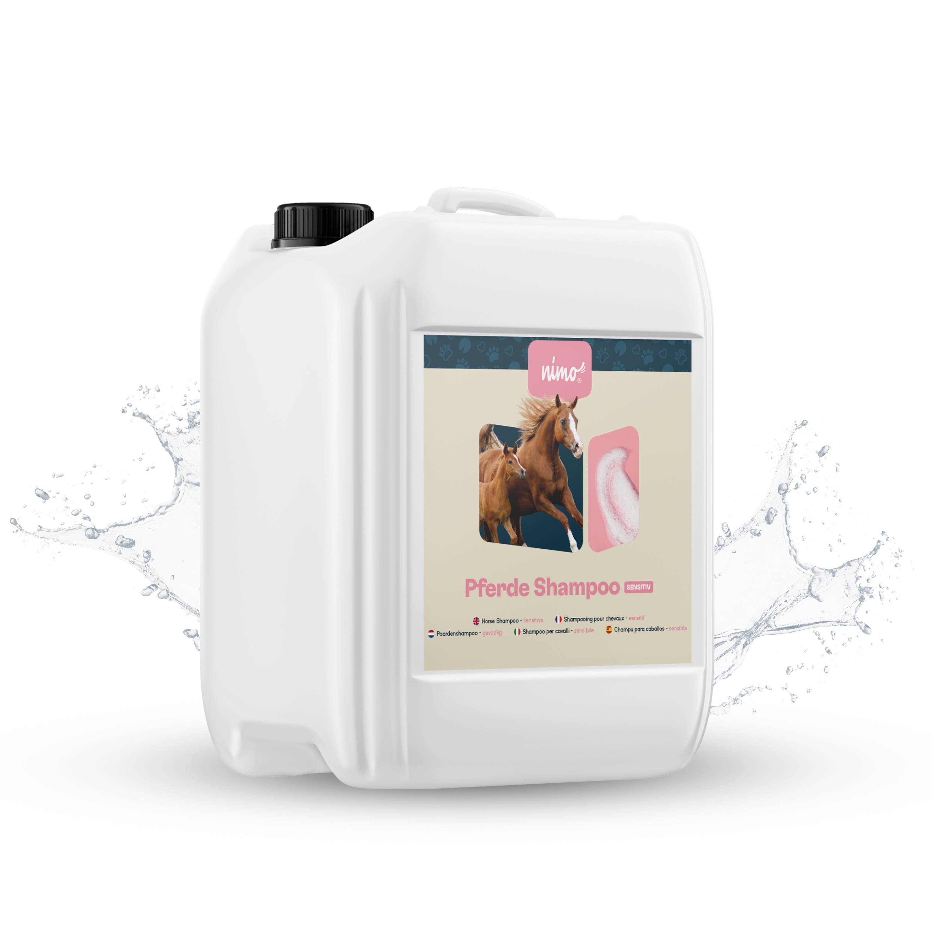 nimo Pferde Shampoo sensitiv - ohne Duftstoffe & pH-Neutral für alle Rassen