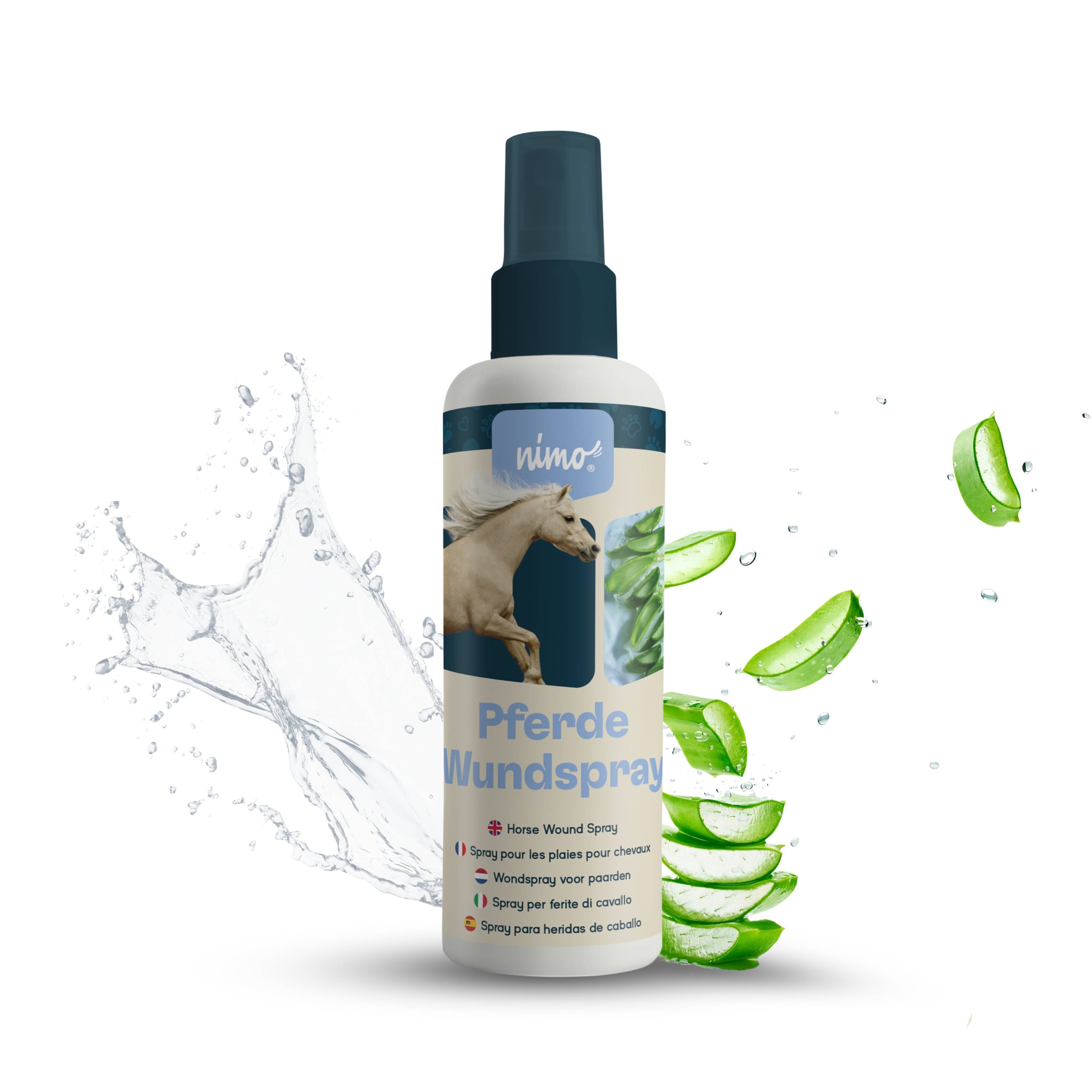 nimo Pferde Wundspray - mit Aloe Vera & Panthenol zur Wundpflege & -heilung