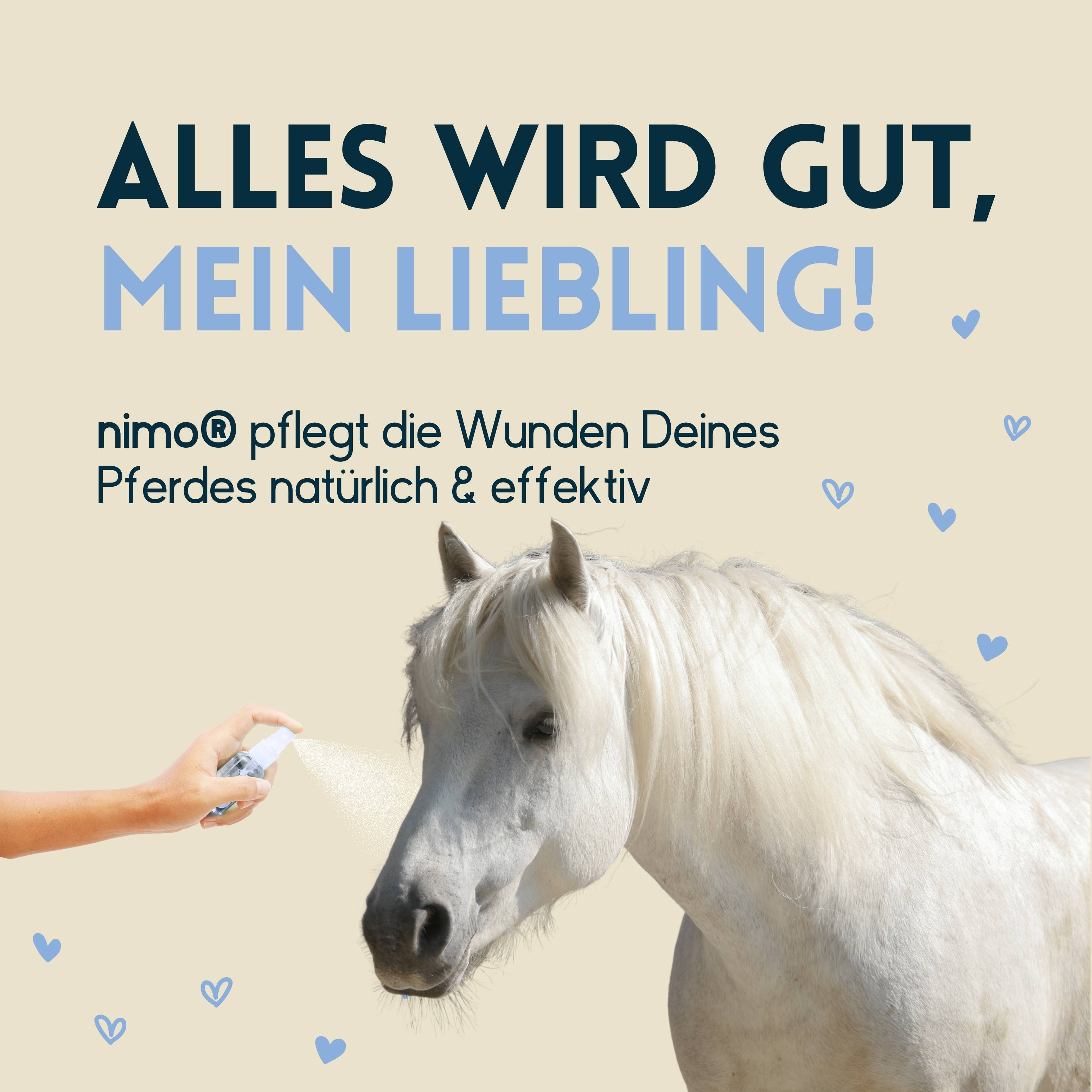 nimo Pferde Wundspray - mit Aloe Vera & Panthenol zur Wundpflege & -heilung