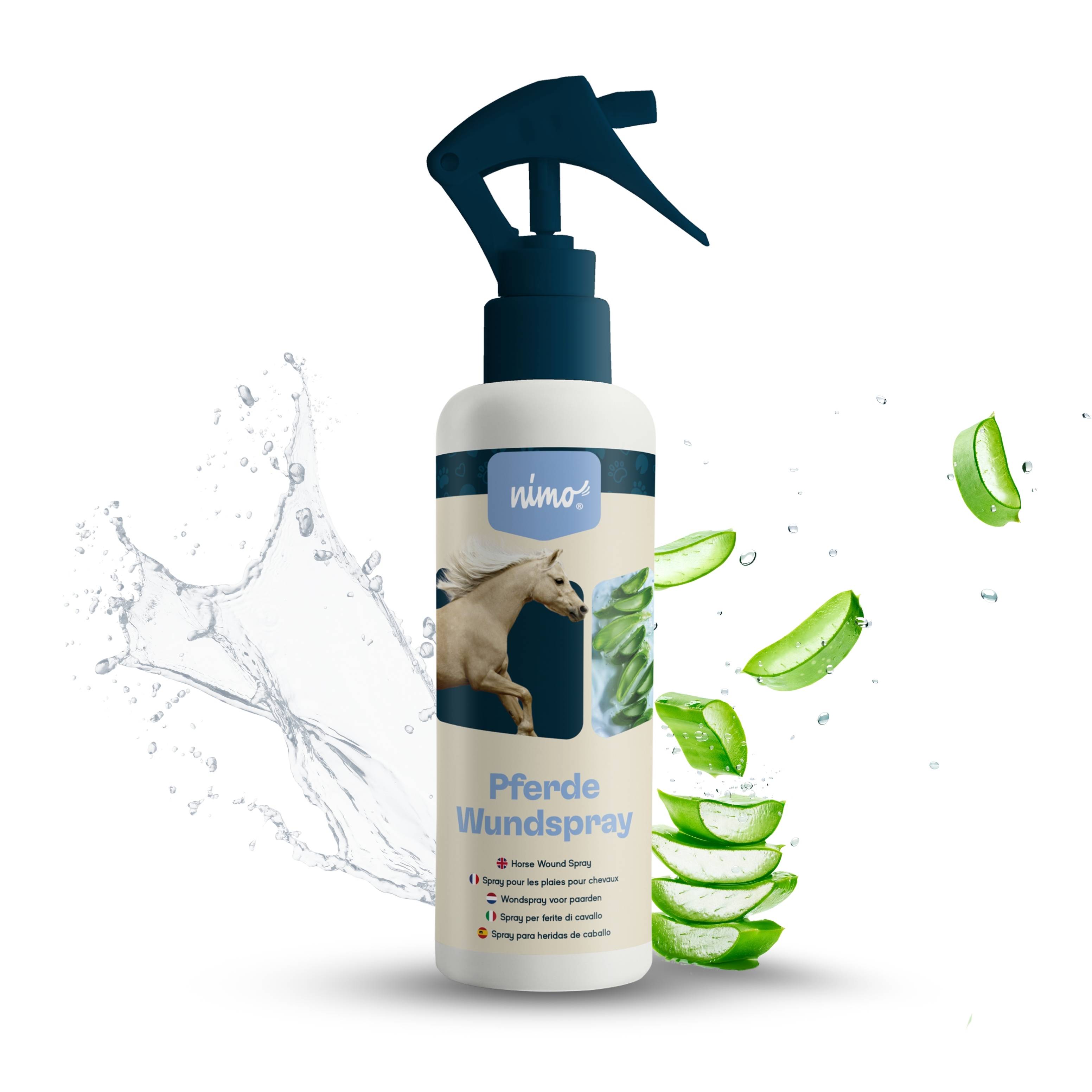 nimo Pferde Wundspray - mit Aloe Vera & Panthenol zur Wundpflege & -heilung